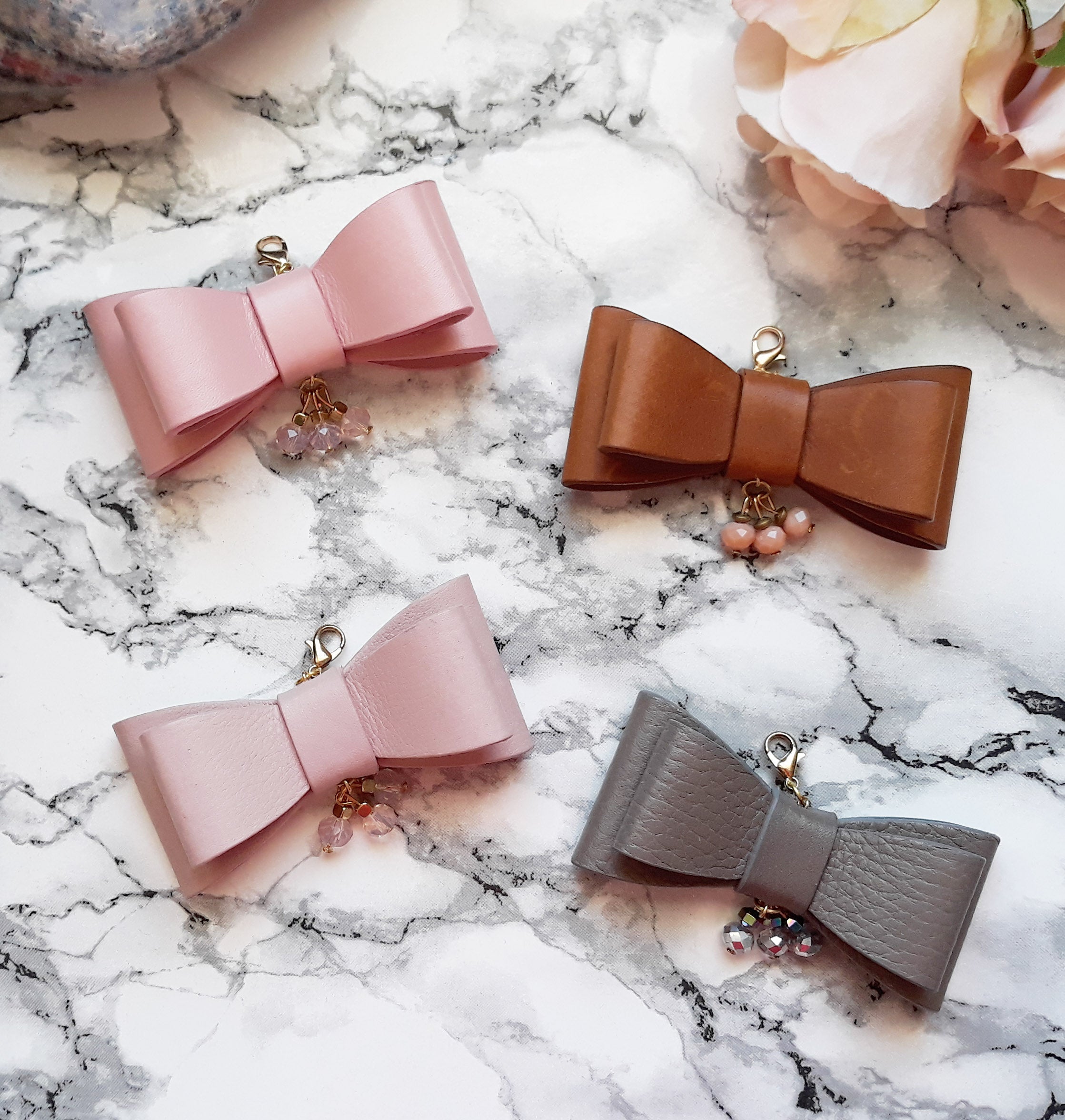 Leather Bow Planner Charm - Naya Paperie