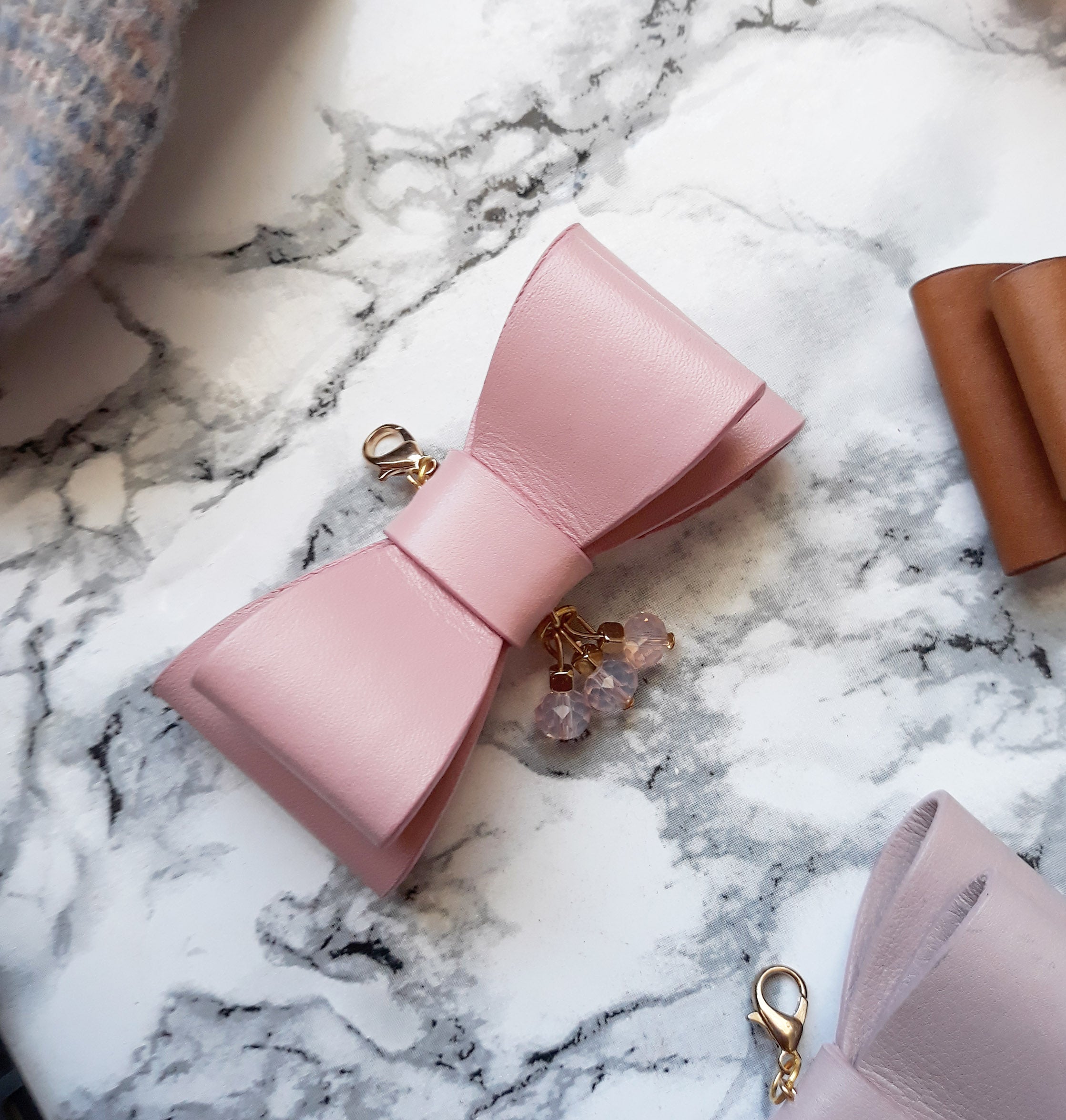 Leather Bow Planner Charm - Naya Paperie