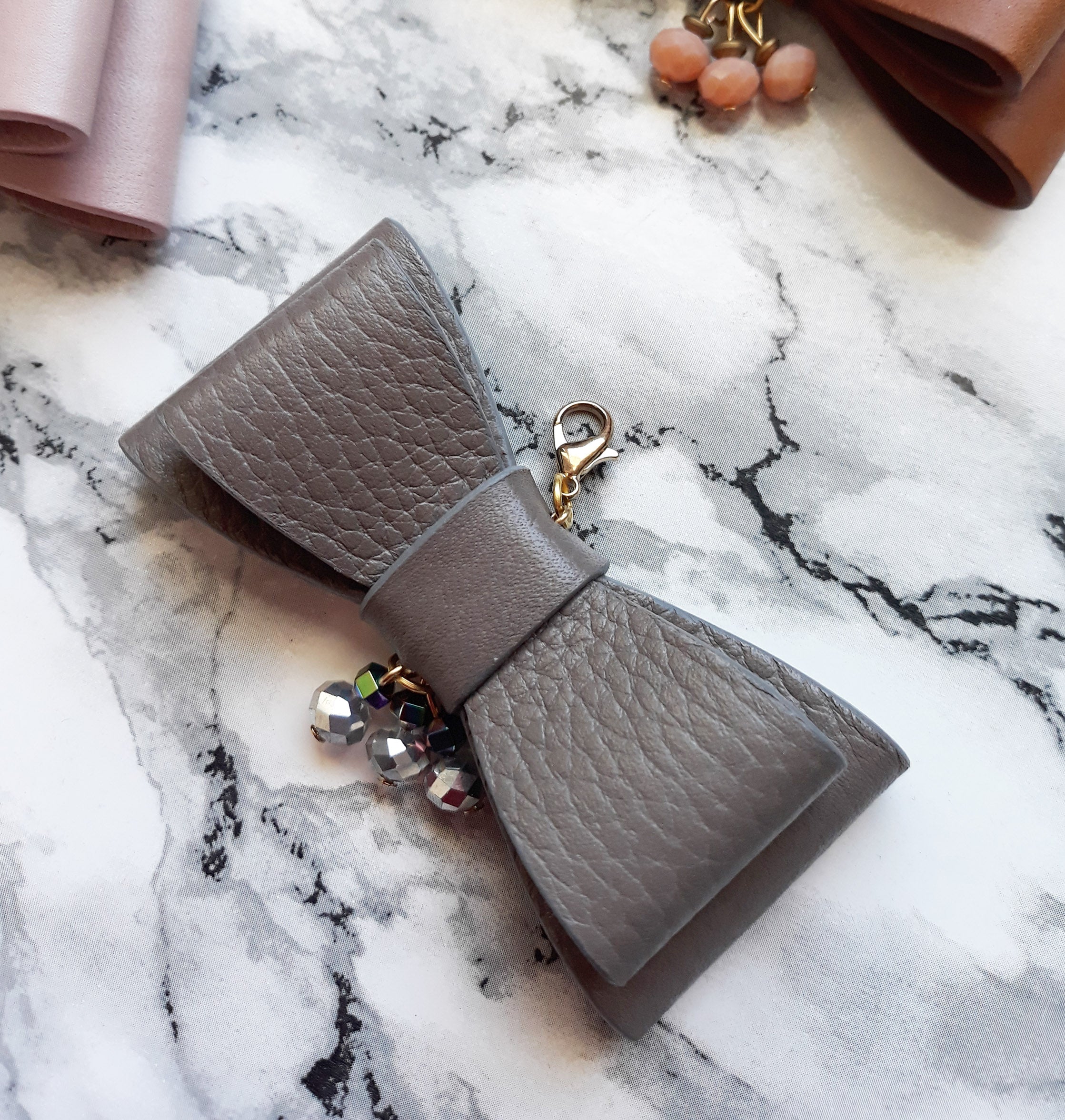 Leather Bow Planner Charm - Naya Paperie