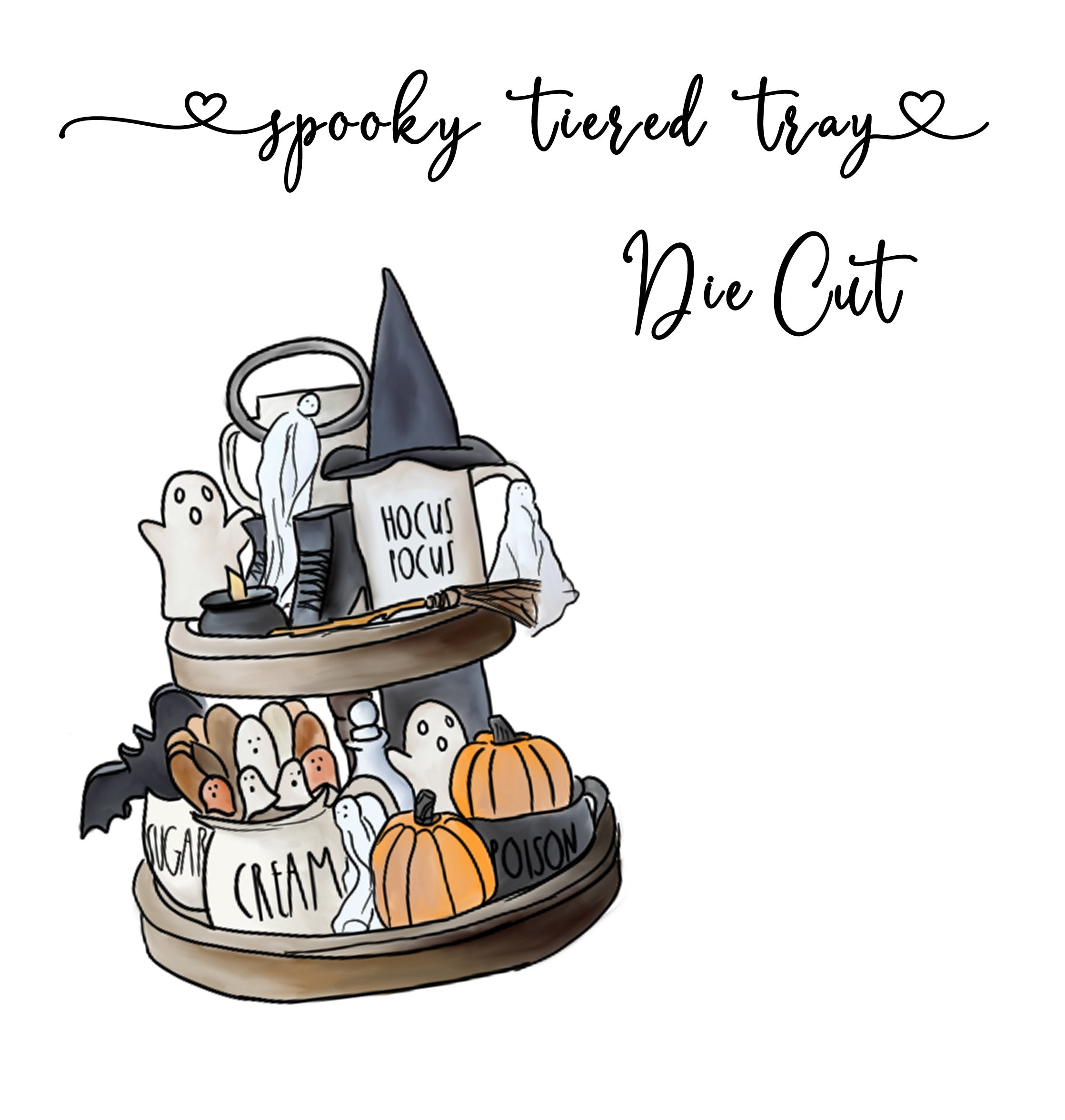 Spookie Tiered Tray Die Cut - Naya Paperie
