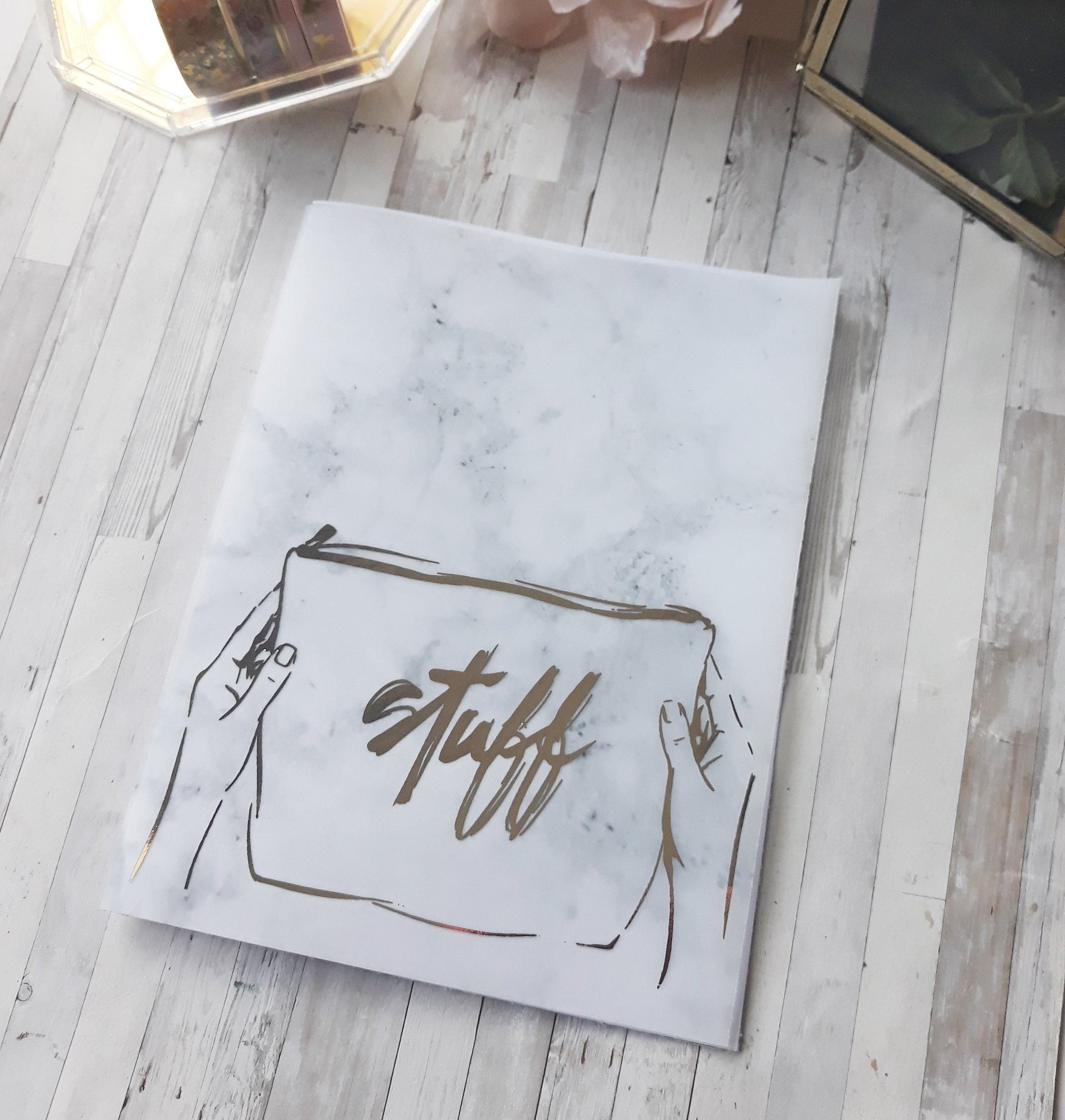 Vellum Foiled "Stuff" Dashboard - Naya Paperie