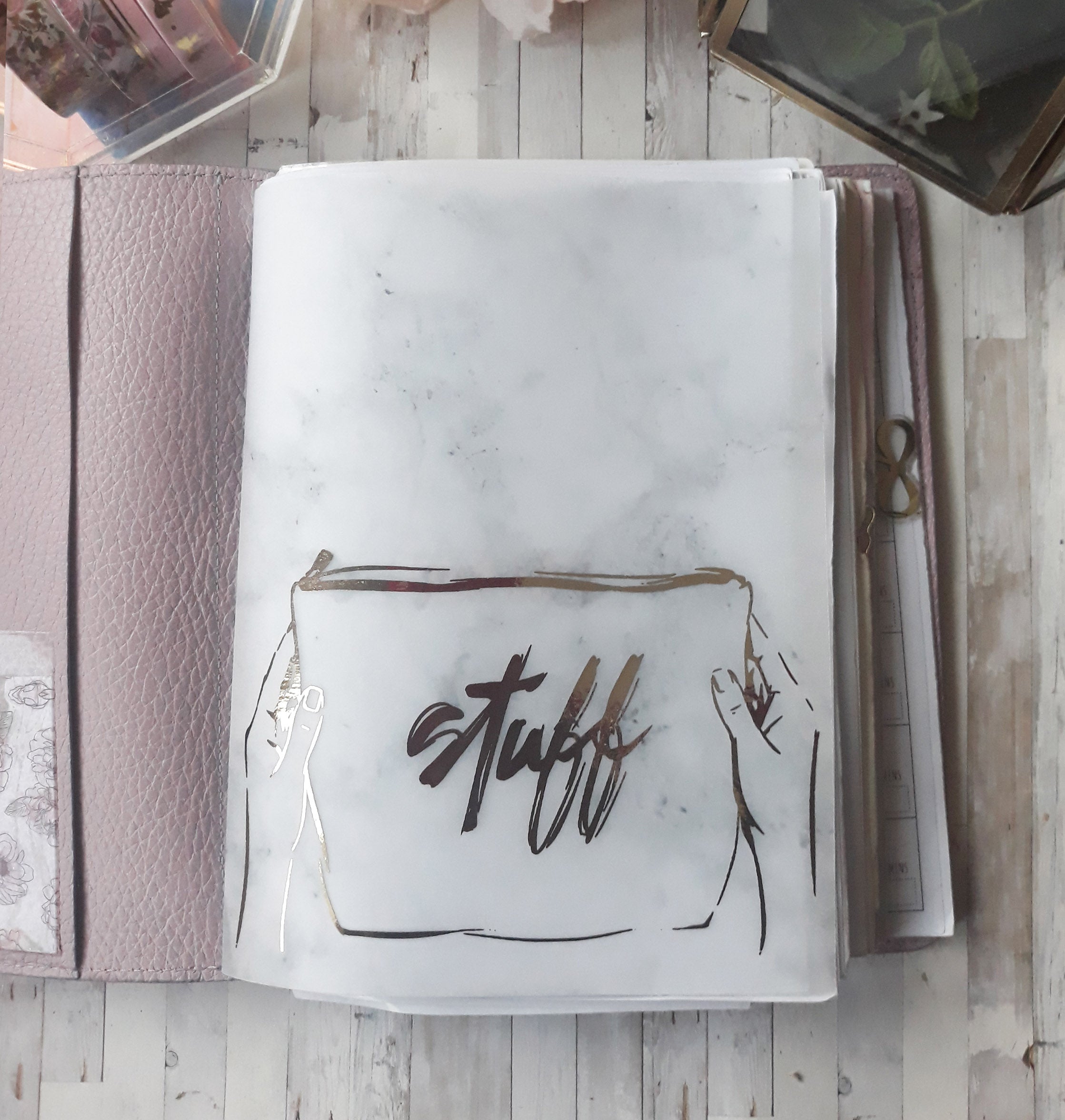 Vellum Foiled "Stuff" Dashboard - Naya Paperie
