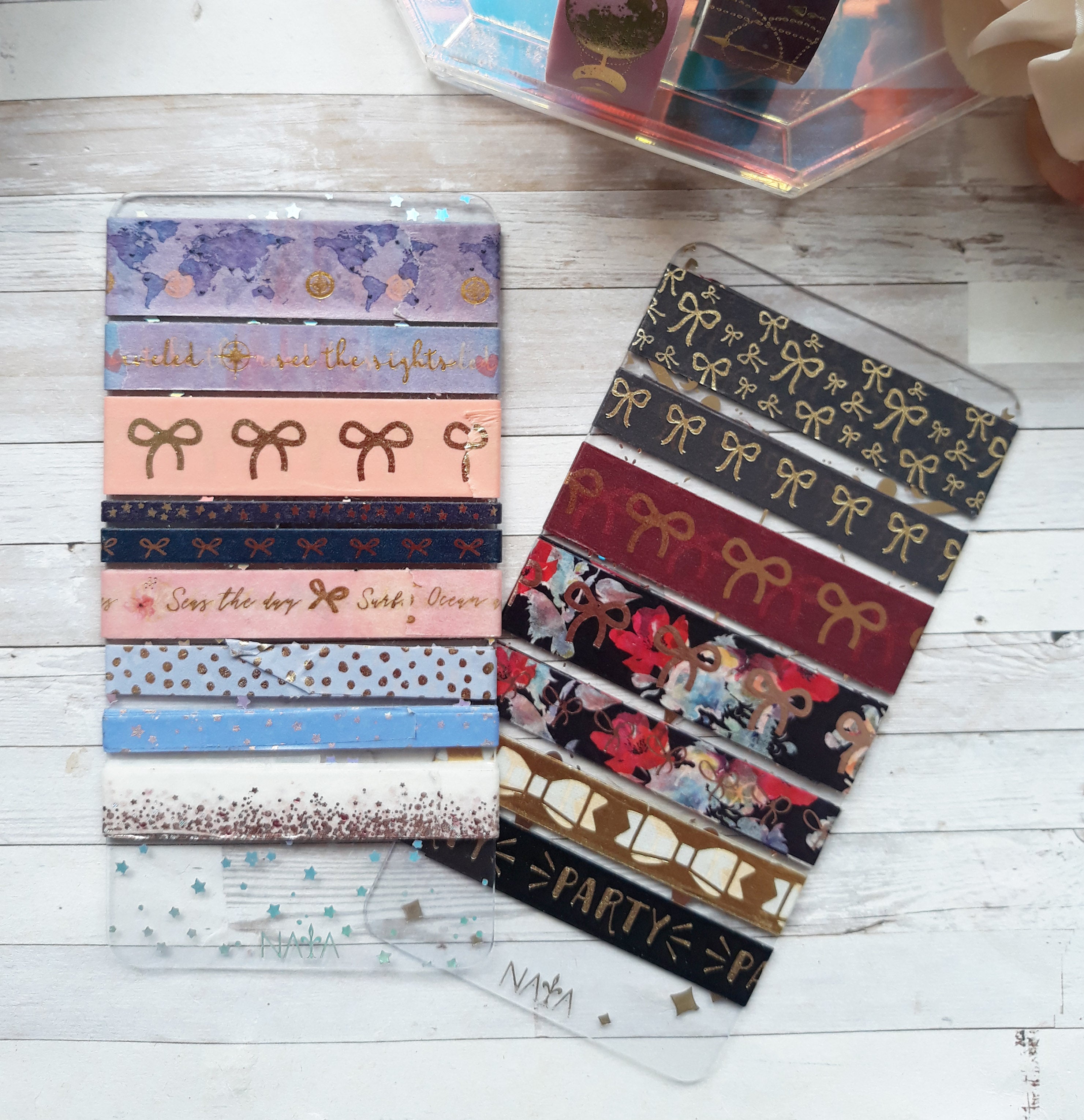 Foiled washis cards