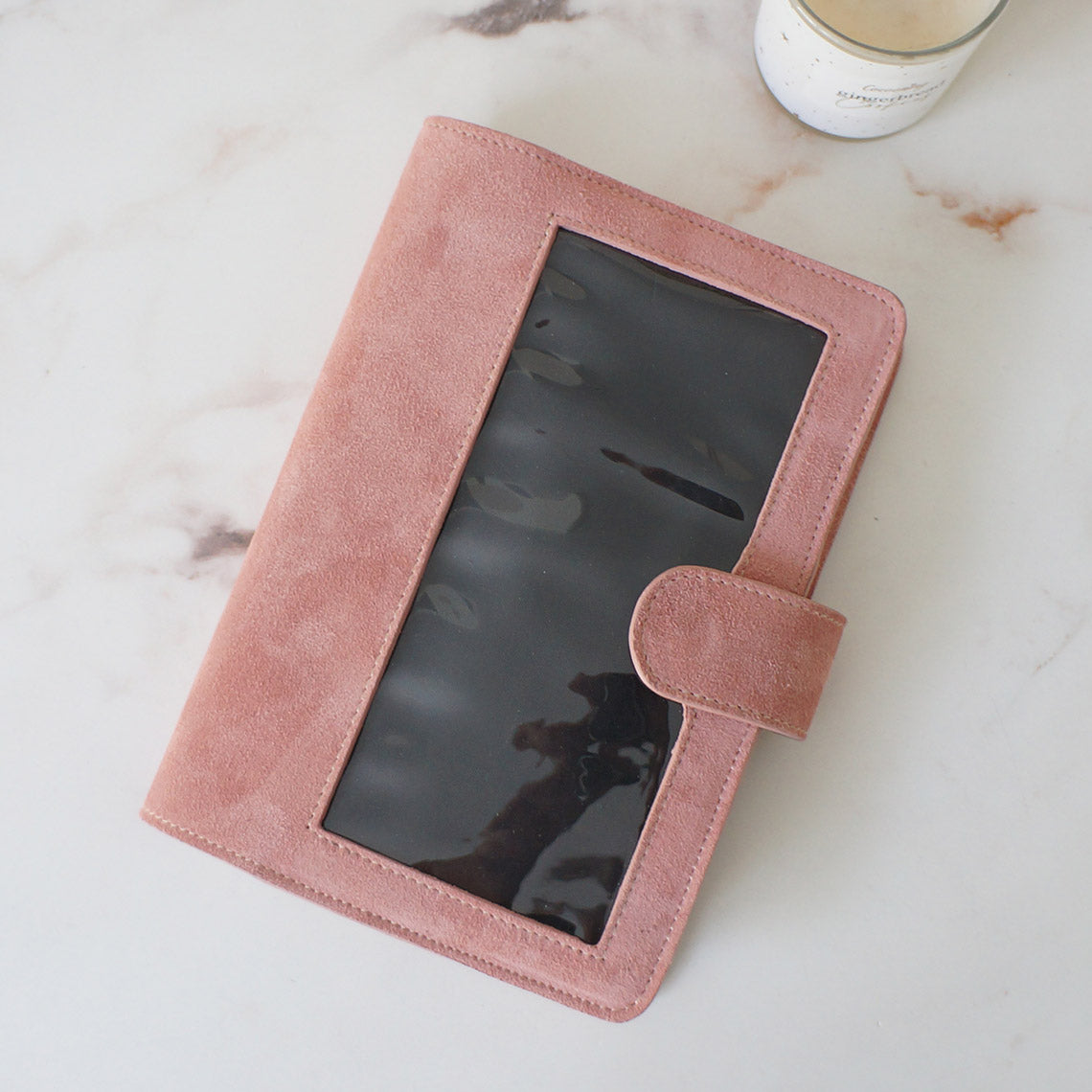 A5 Journal Cover with Clear Front - Suede Fresia