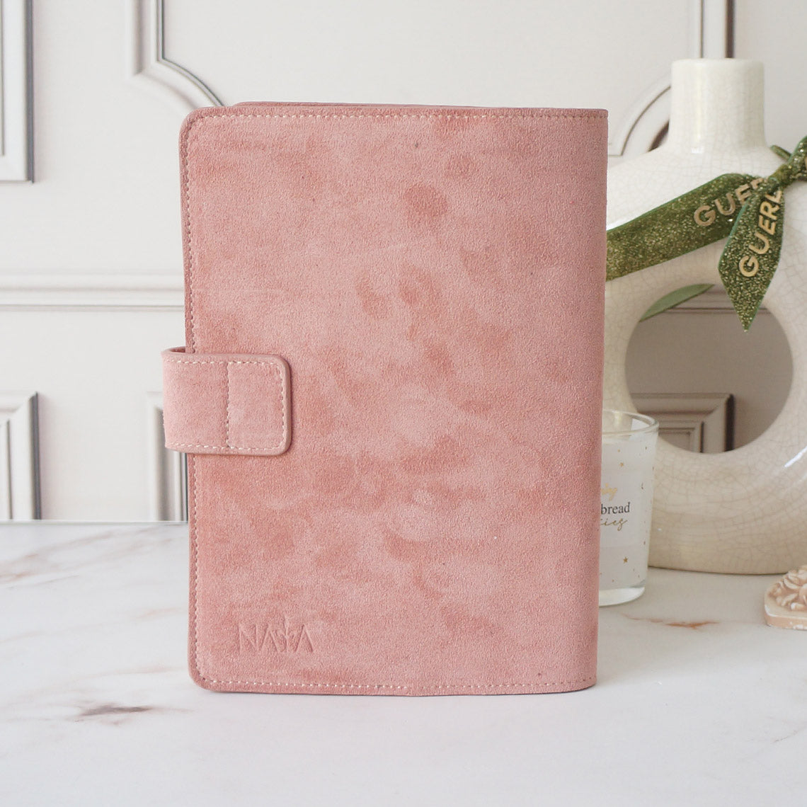 A5 Journal Cover with Clear Front - Suede Fresia