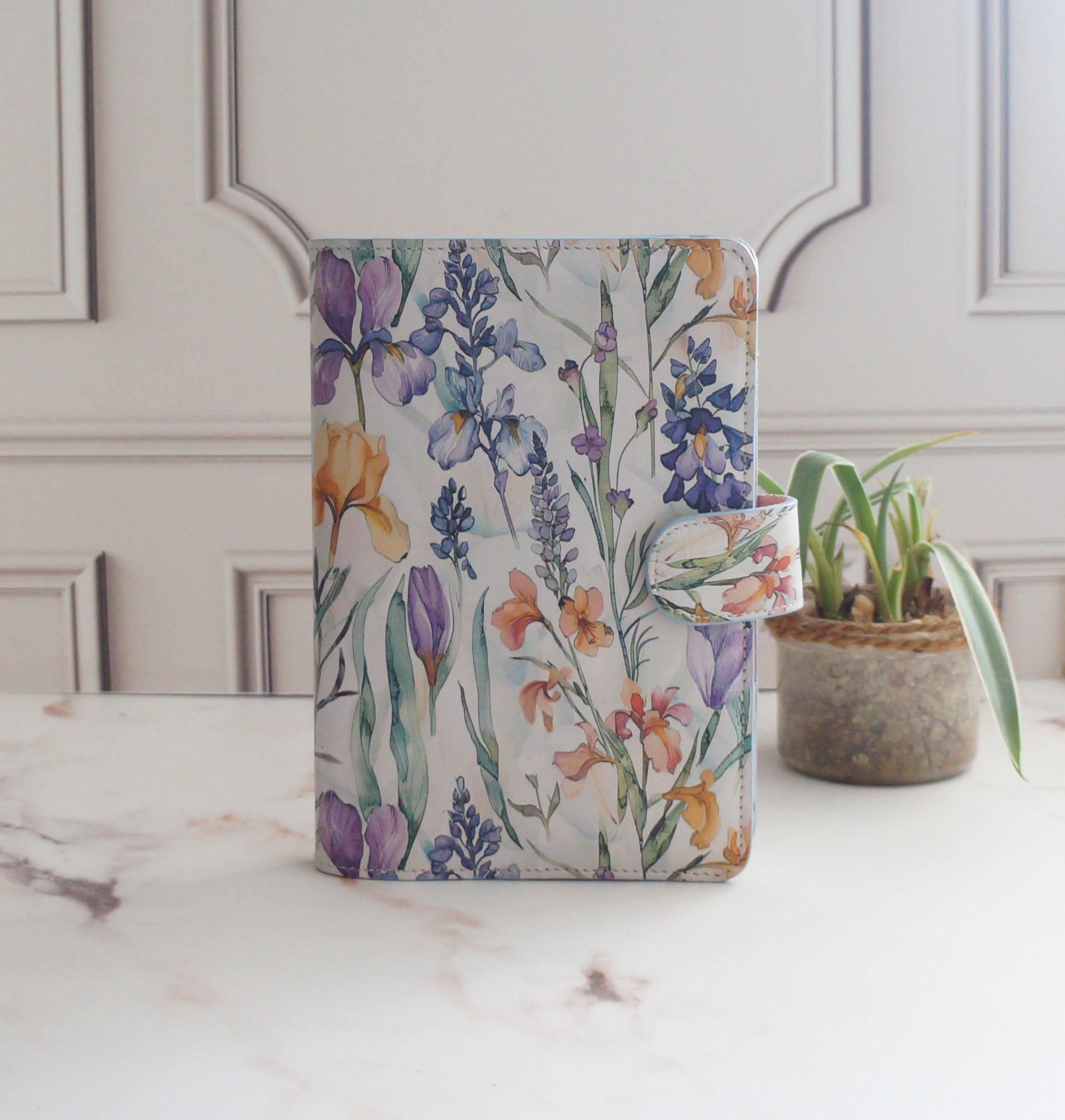 A5 Journal Cover - Wild Flower/Suede Fresia