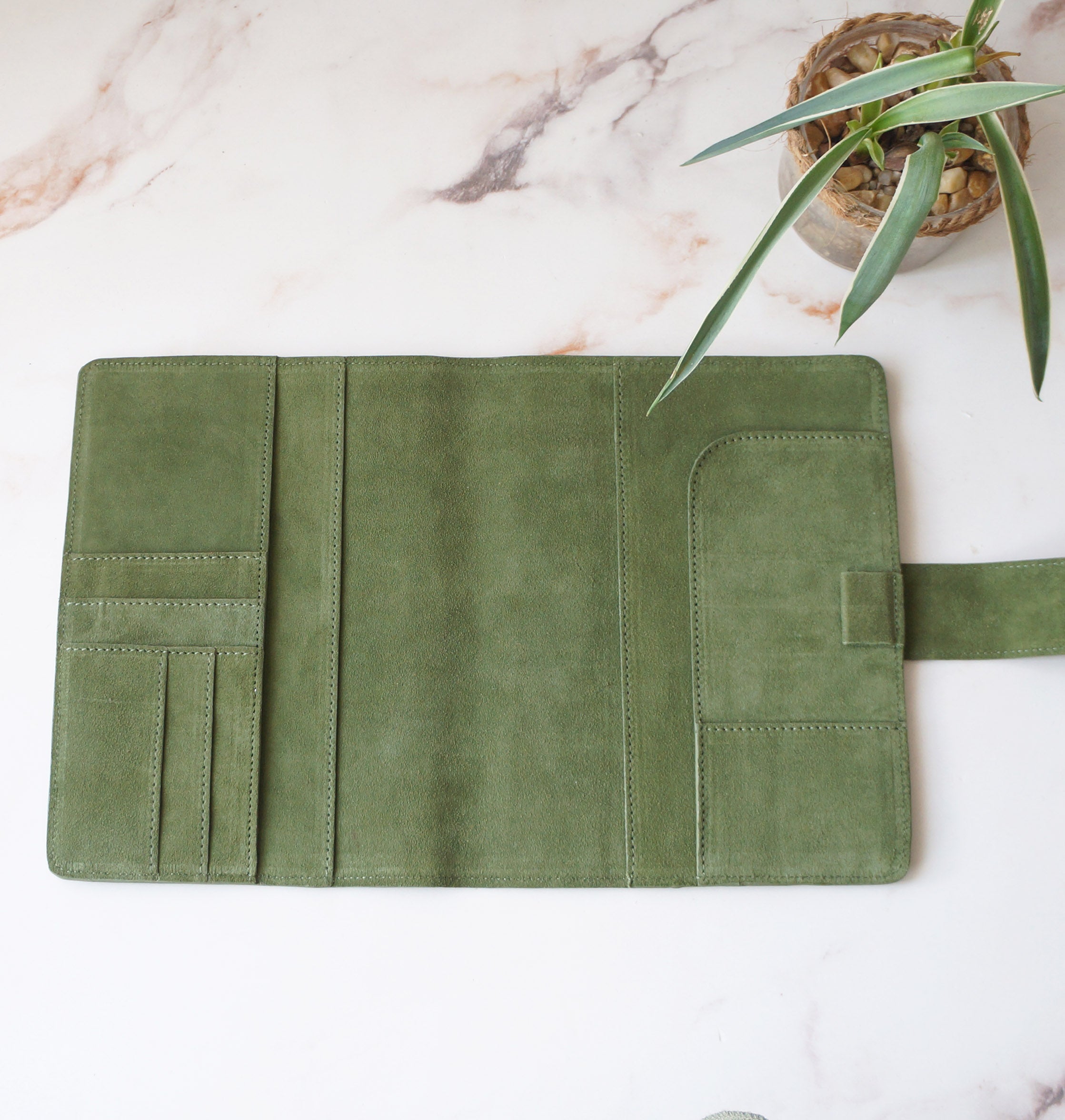 A5 Wide Journal Cover - Suede Matcha