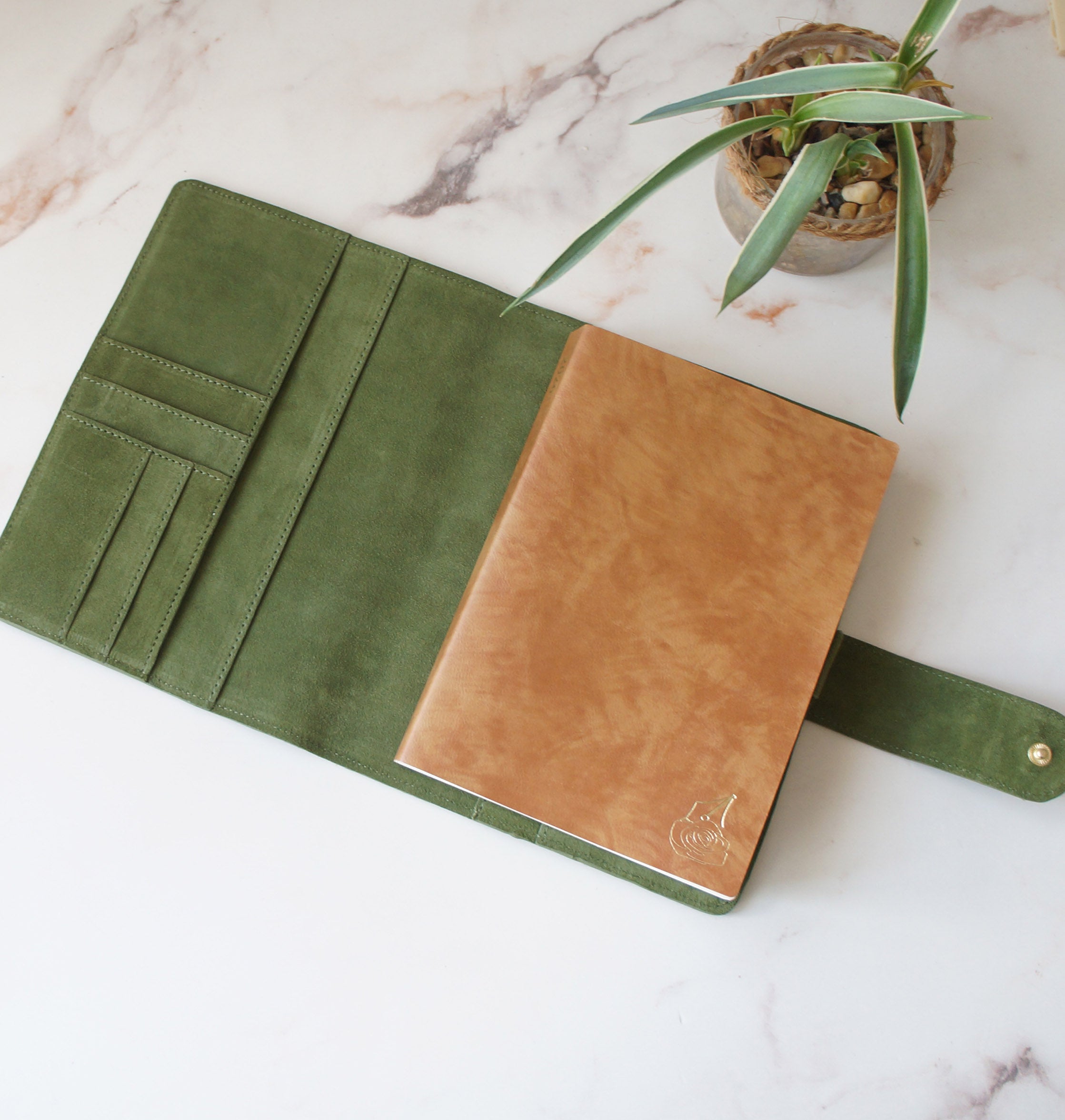 A5 Wide Journal Cover - Suede Matcha
