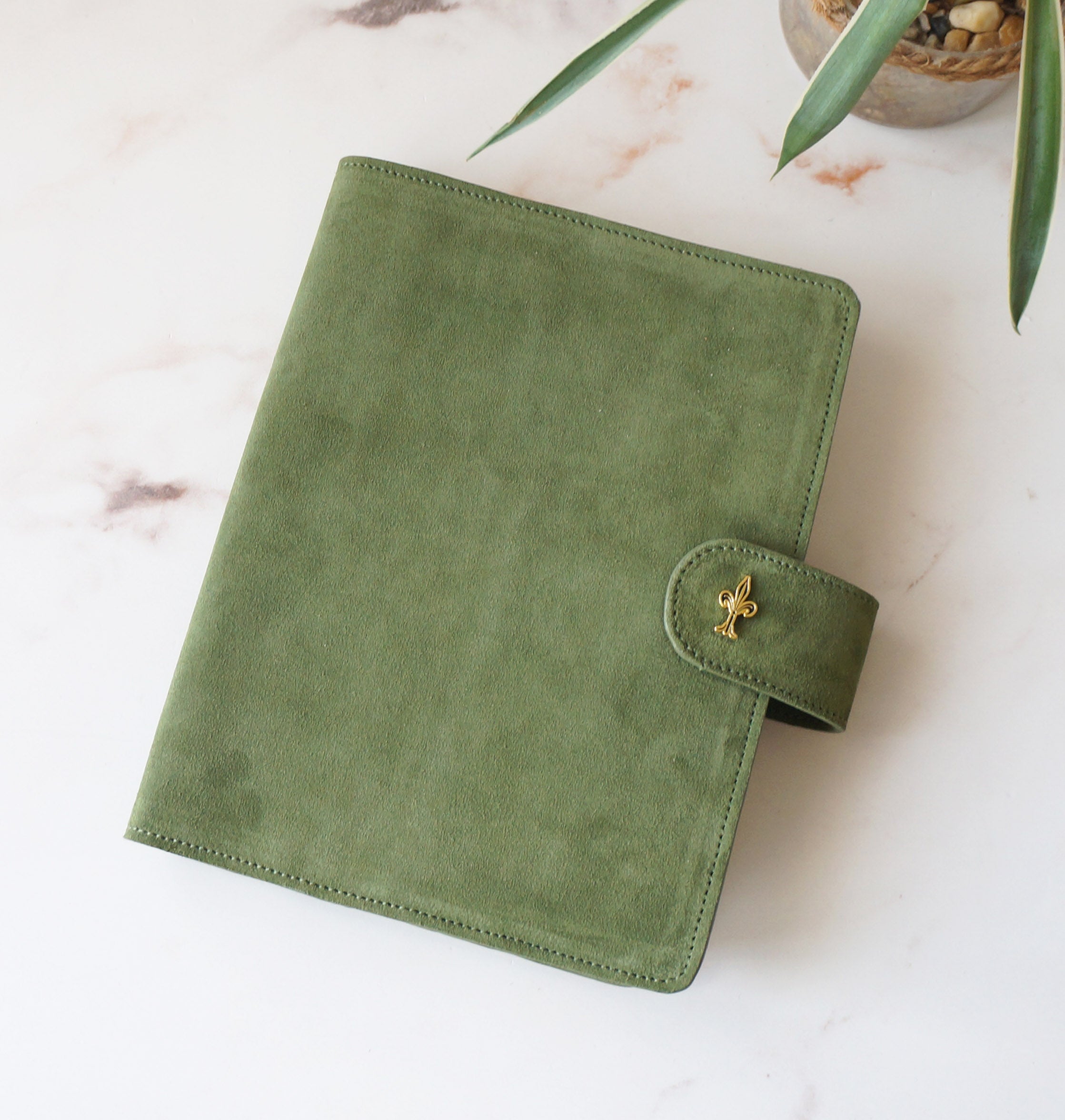 A5 Wide Journal Cover - Suede Matcha