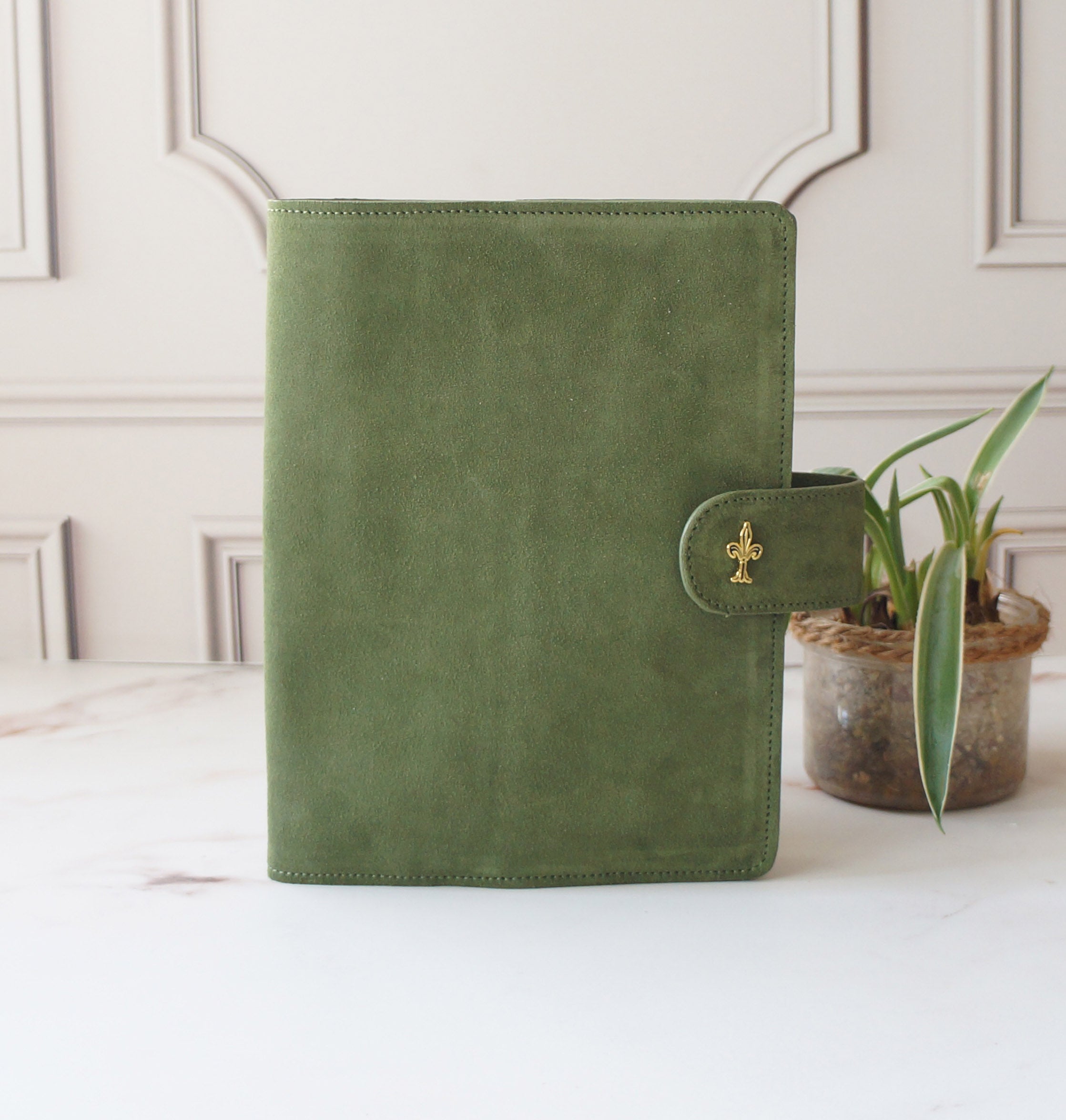 A5 Wide Journal Cover - Suede Matcha