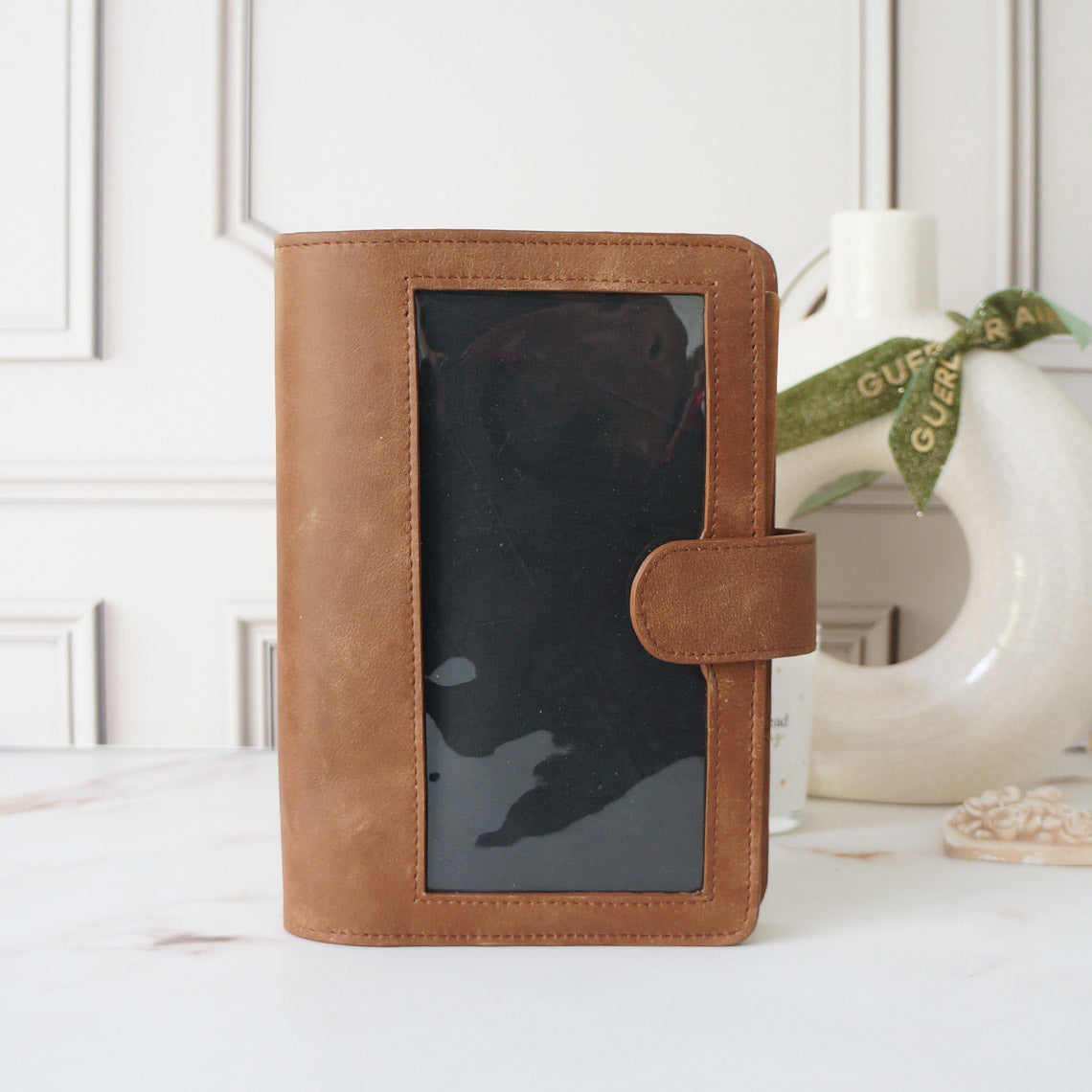 A5 Journal Cover with Clear Front - Caramelo