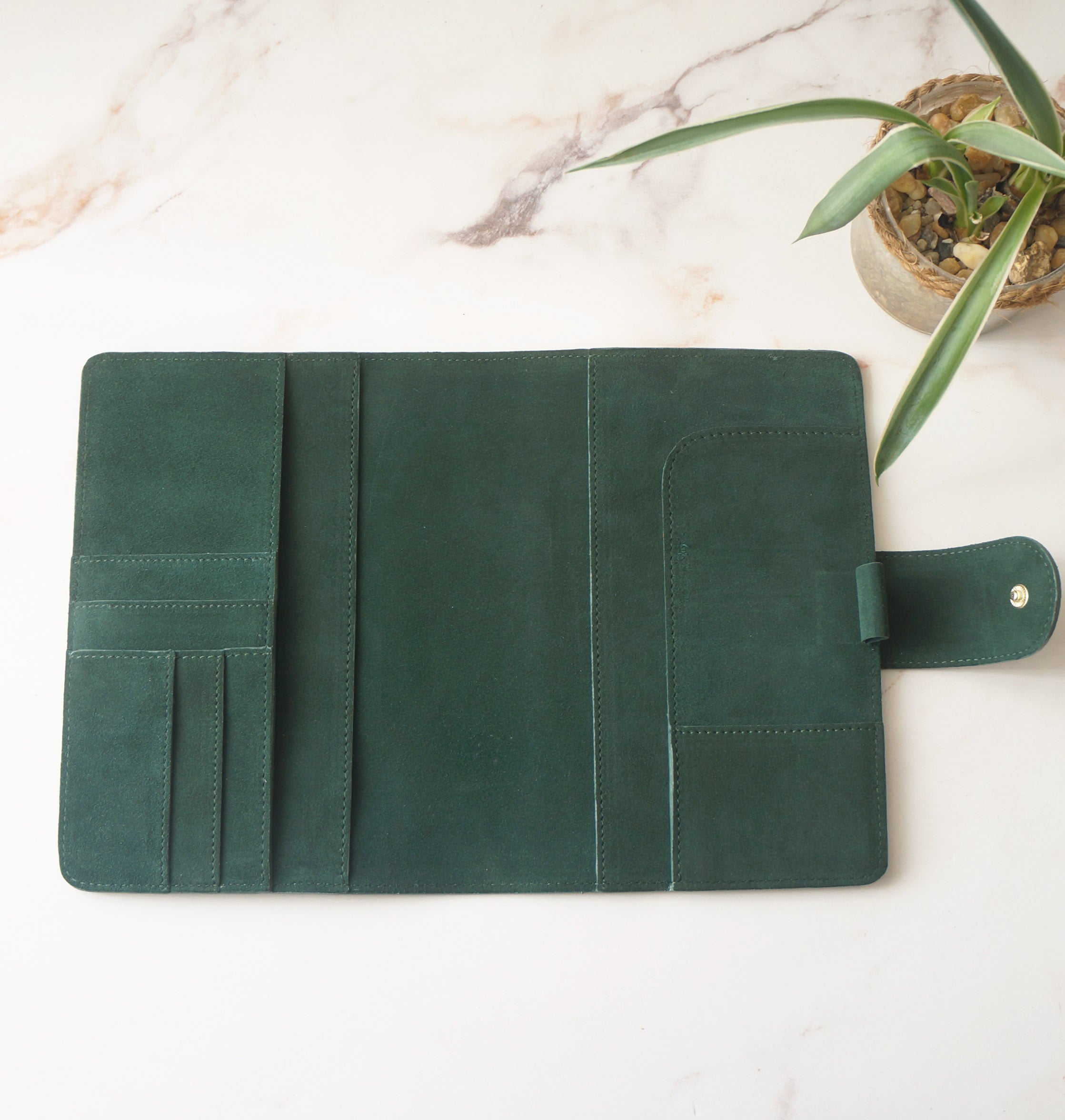 A5 Journal Cover - Suede Green