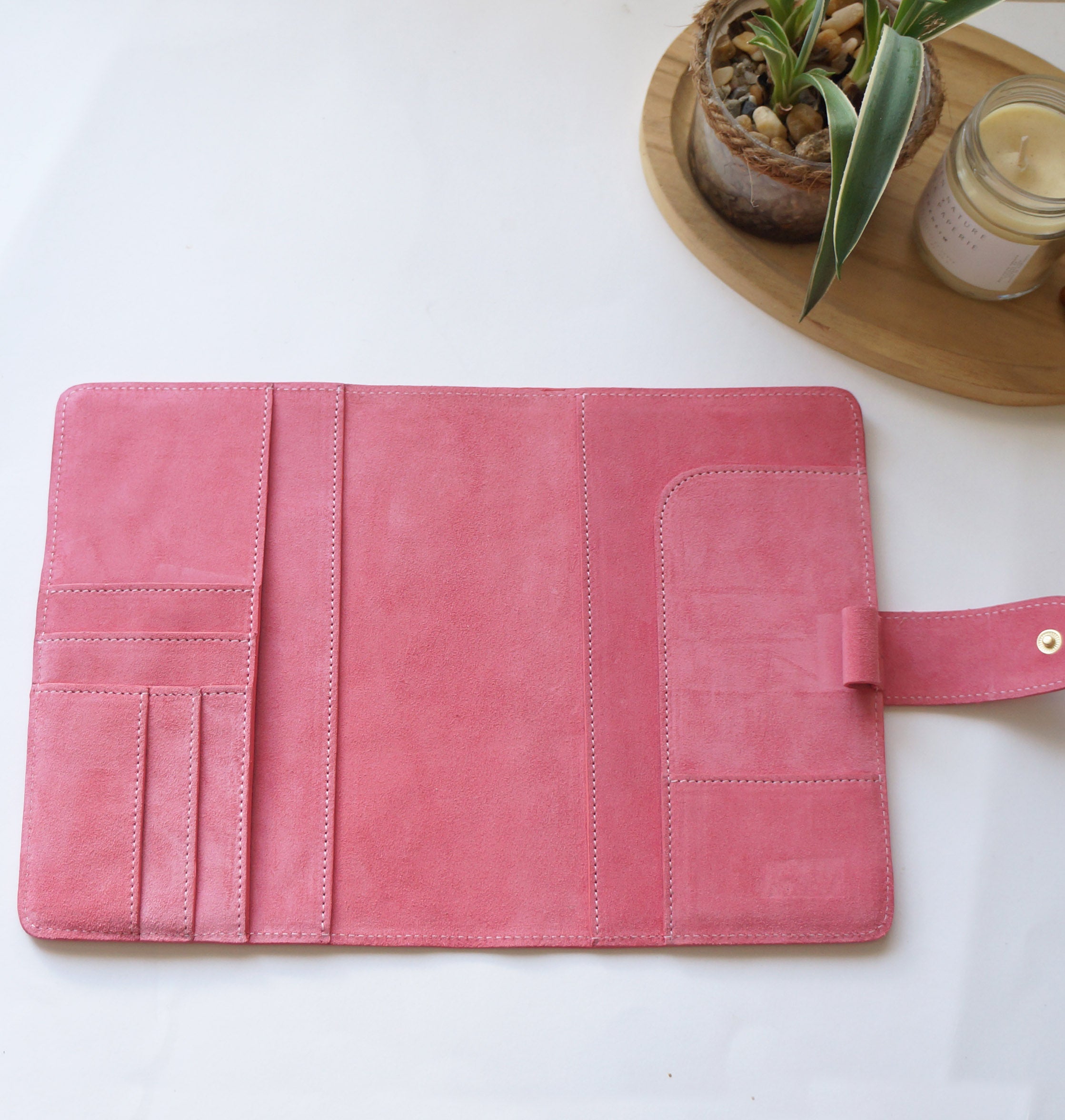 A5 Journal Cover - Suede Flamingo