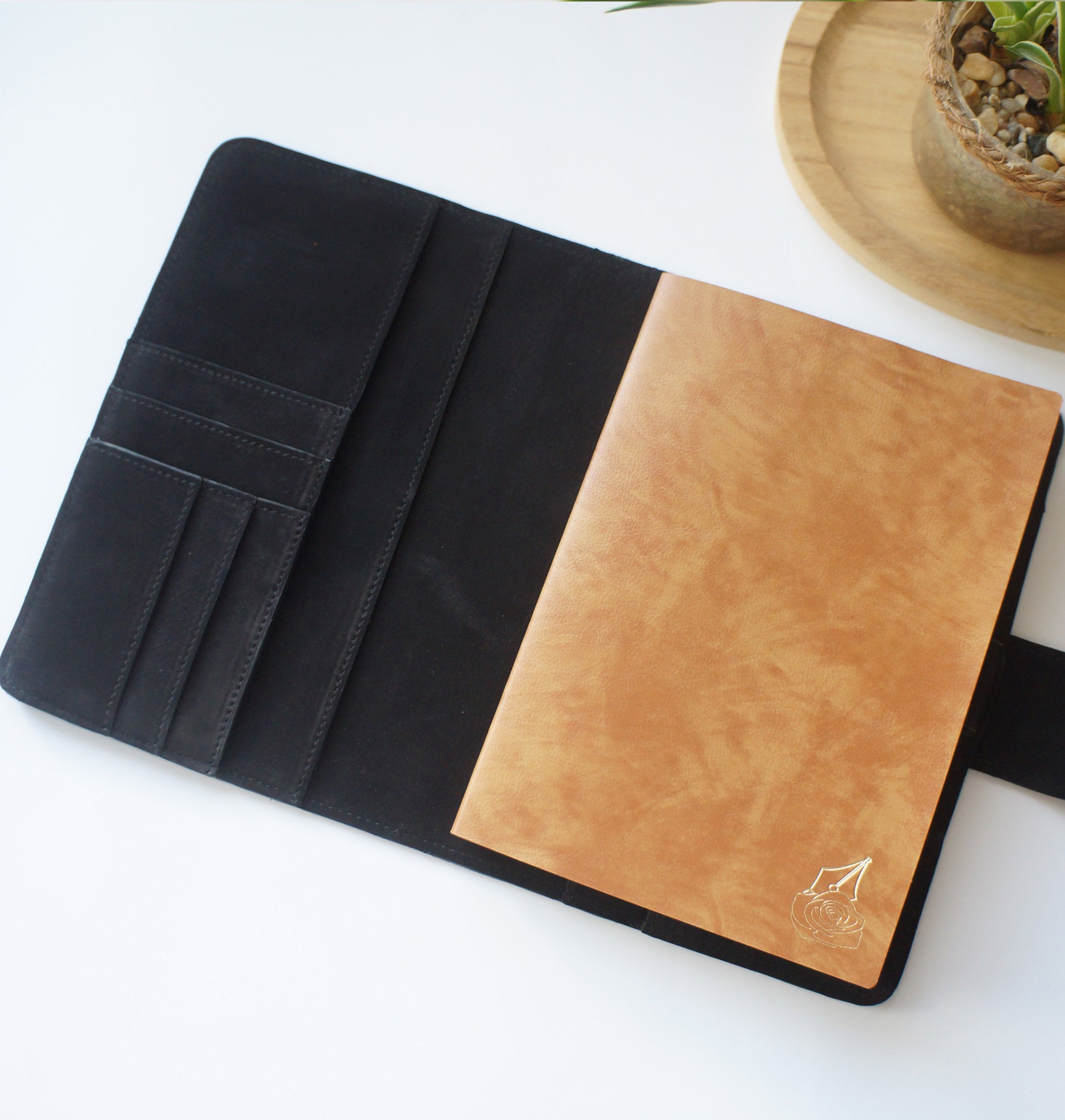A5 Journal Cover - Nubuck Black