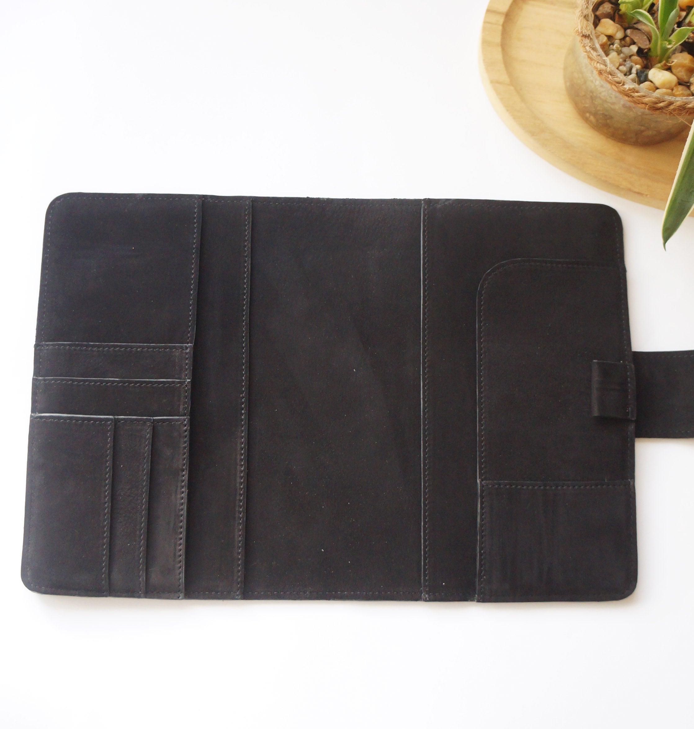 A5 Journal Cover - Nubuck Black