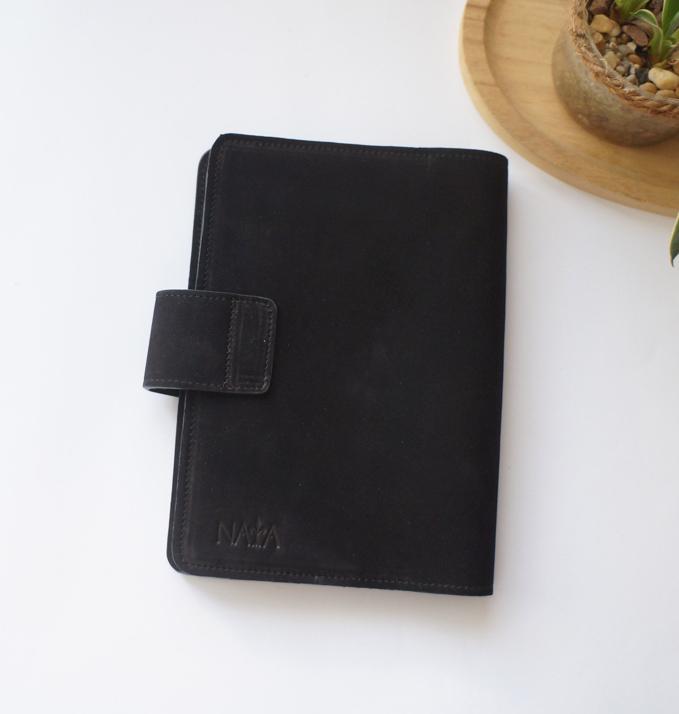 A5 Journal Cover - Nubuck Black