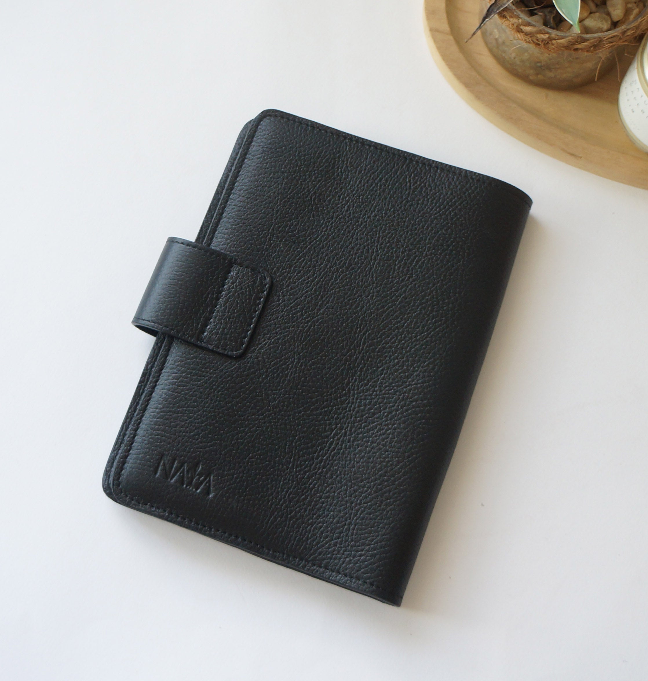 A5 Journal Cover with Clear Front - Jet Black