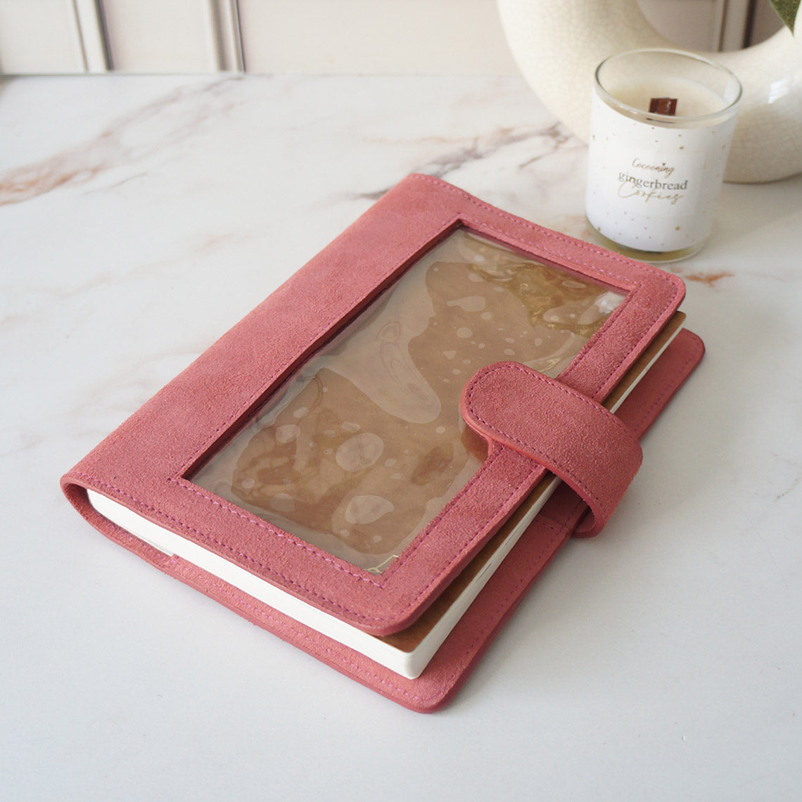 A5 Journal Cover Full Clear Front - Suede Coral Reef