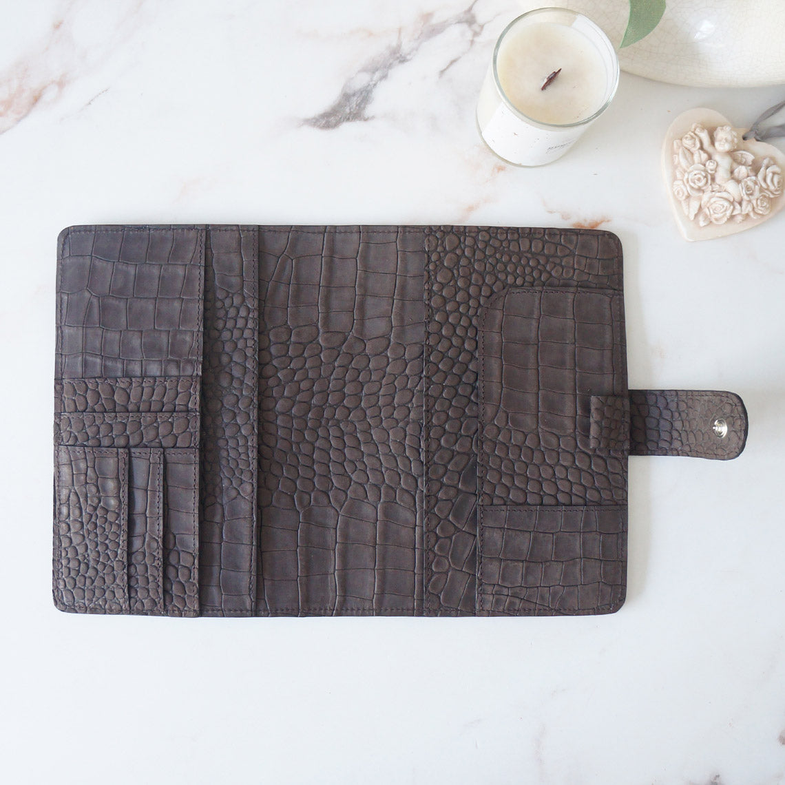 A5 Journal Cover - Grey Croc