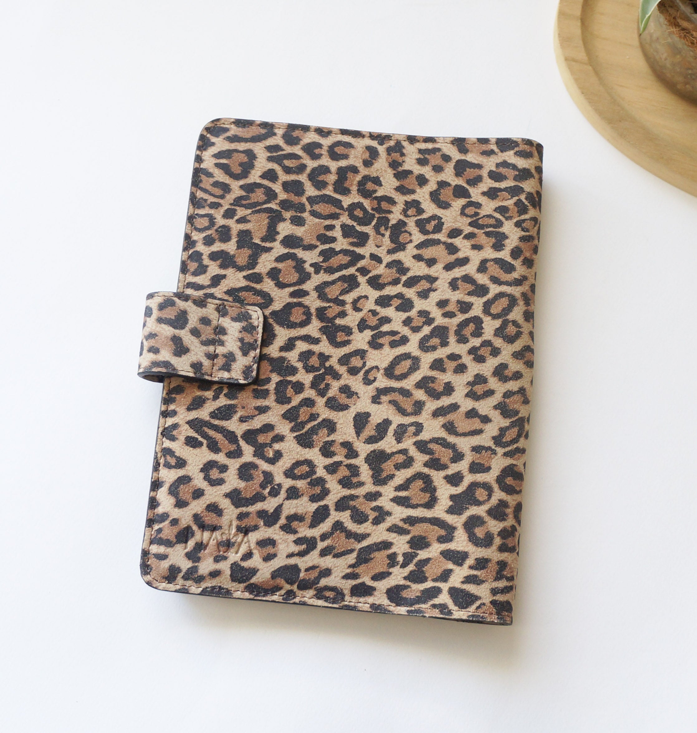 A5 Journal Cover with Clear Front - Leopard