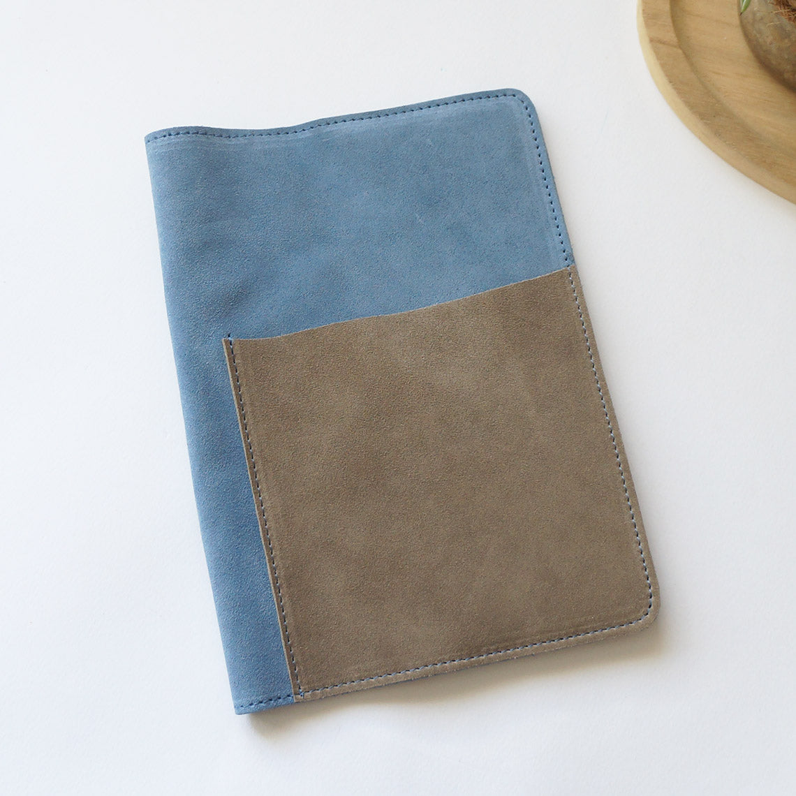 A5 Rustic - Blue & Gray Suede