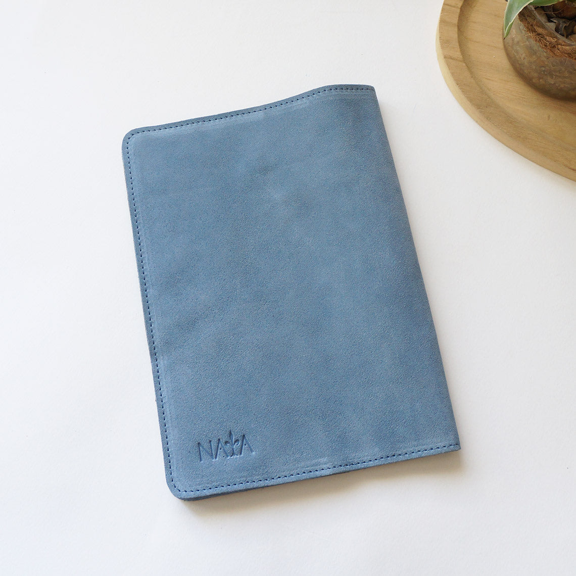 A5 Rustic - Blue & Gray Suede