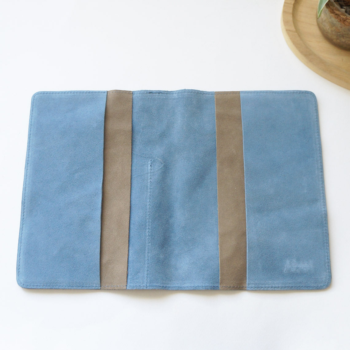 A5 Rustic - Blue & Gray Suede