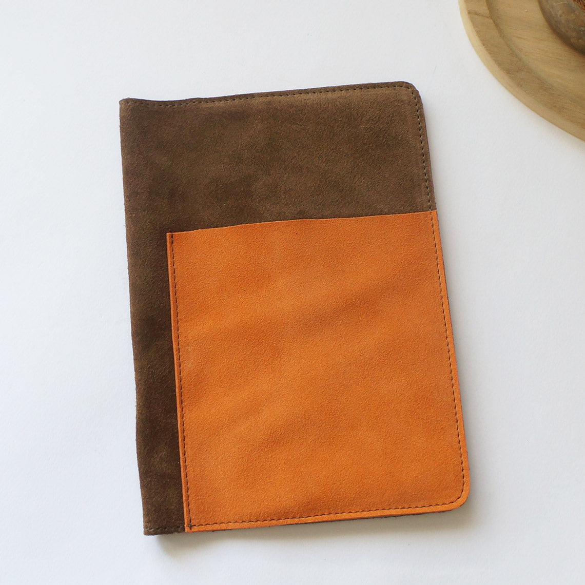 A5 Rustic - Brown & Orange Suede