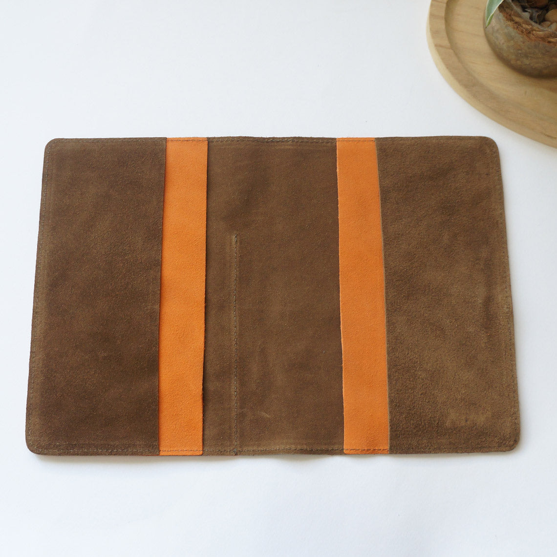 A5 Rustic - Brown & Orange Suede