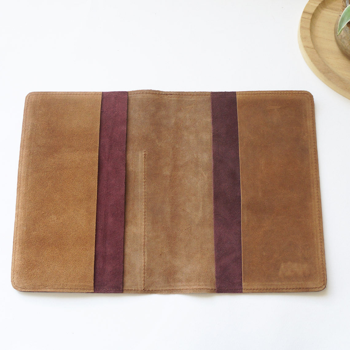 A5 Rustic - Caramel & Plum Suede