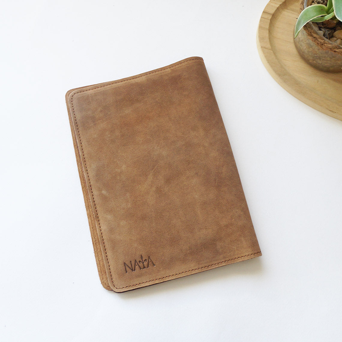 A5 Rustic - Caramel & Plum Suede