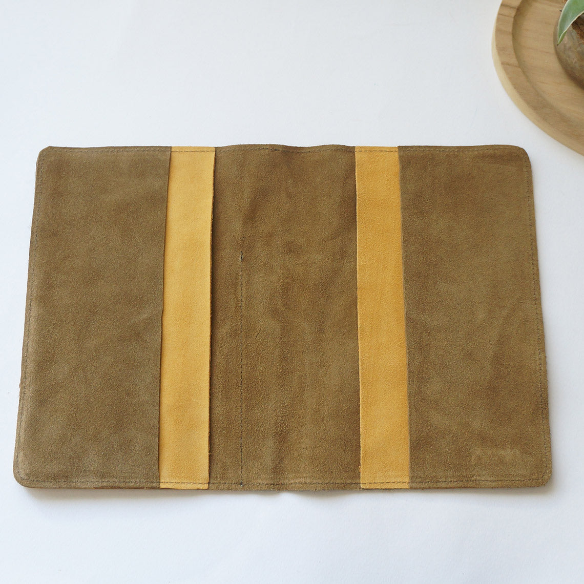 A5 Rustic - Taupe & Yellow Suede