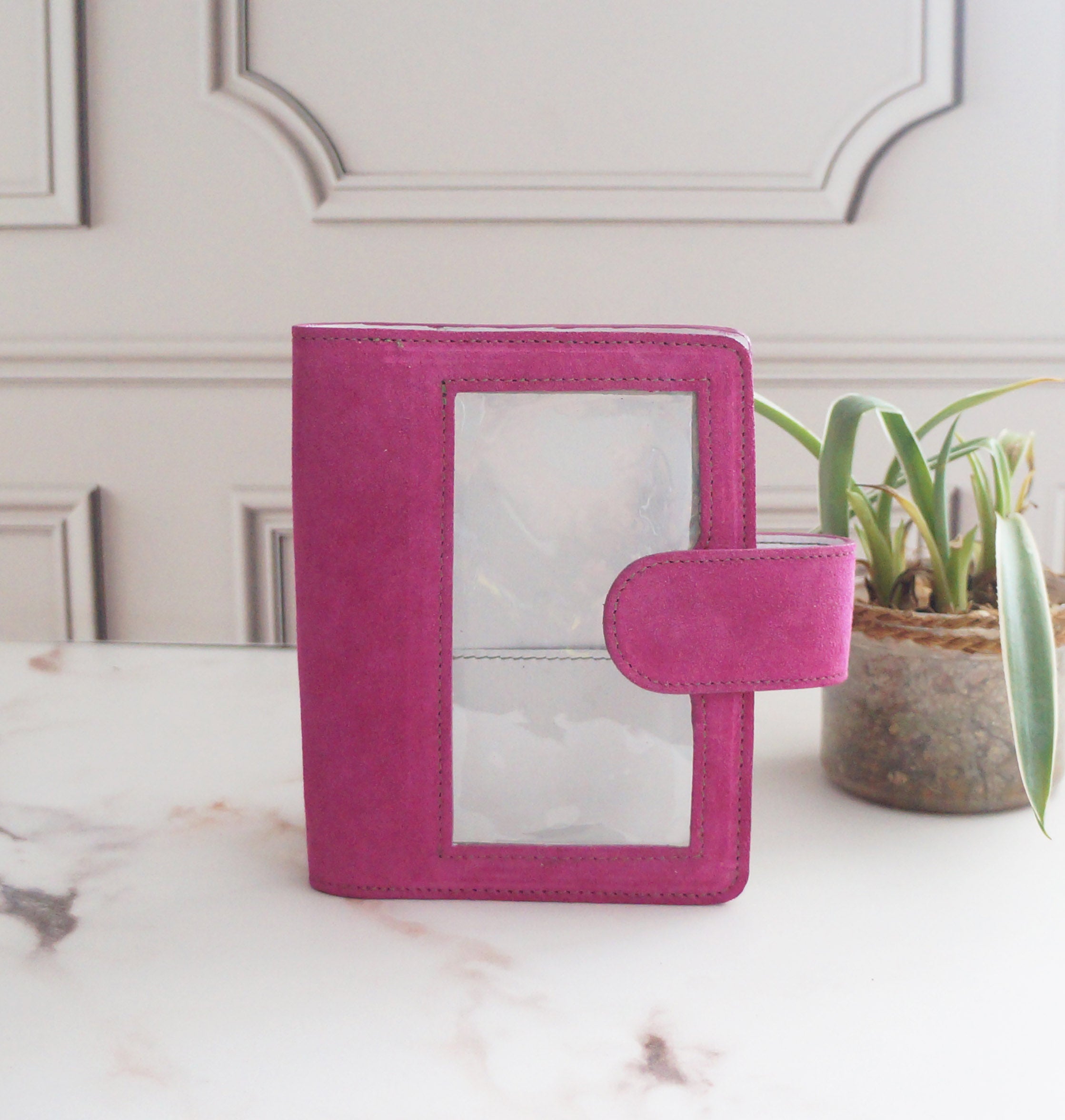 A6 Hibino Cover- Suede French Rose/Smooth White