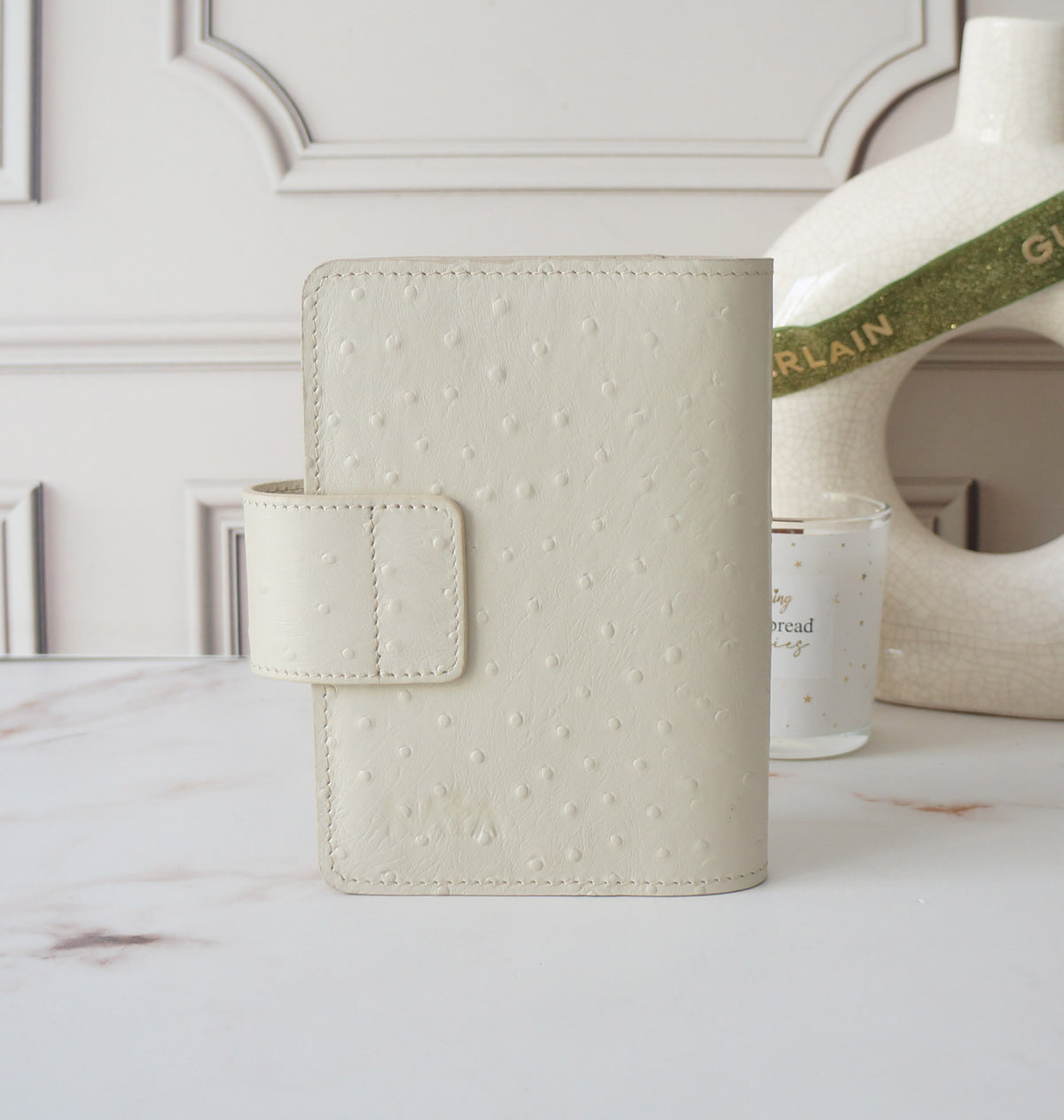 A6 Journal Cover - Cream Ostrich