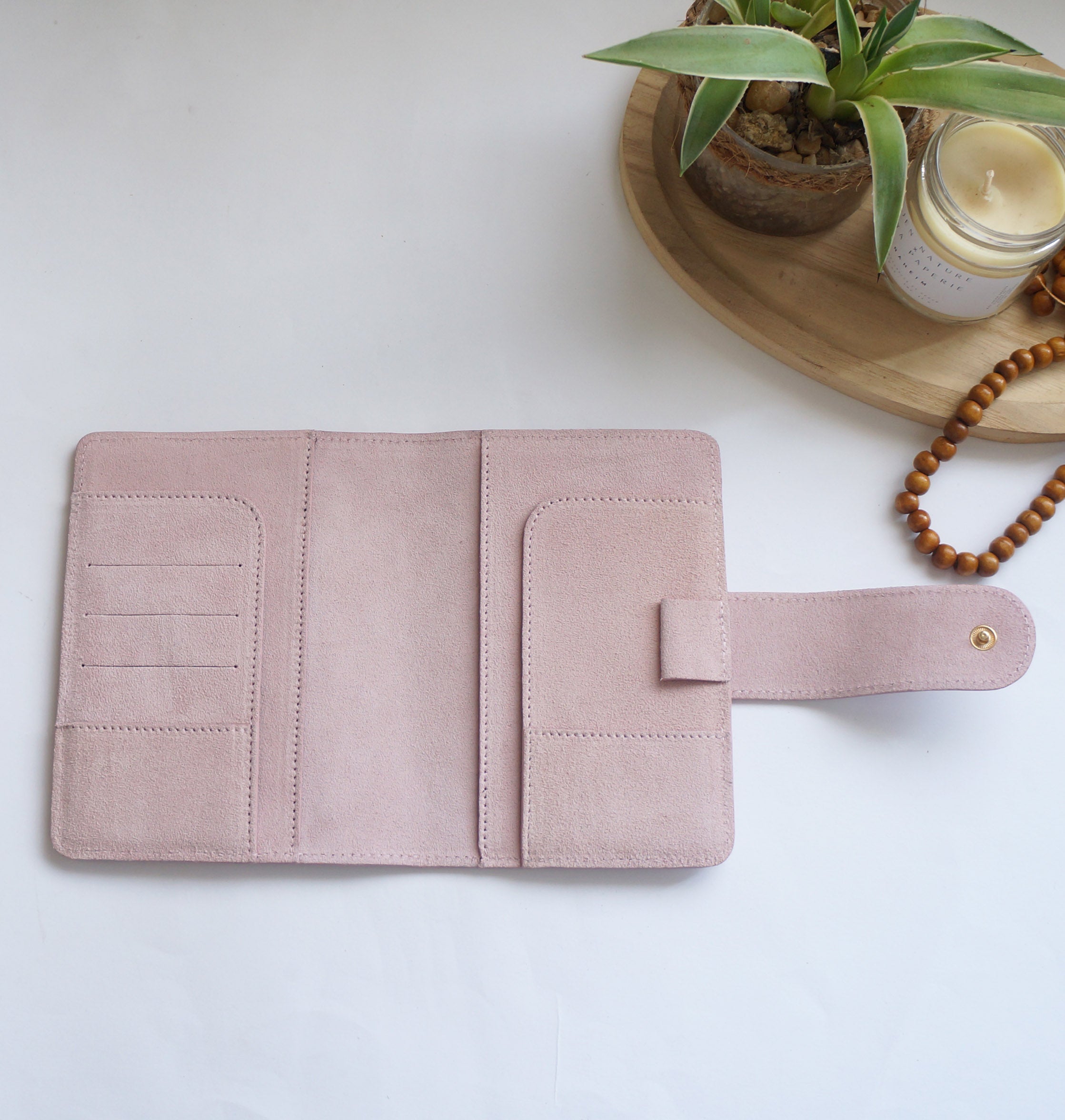 A6 Journal Cover - Suede Light Pink