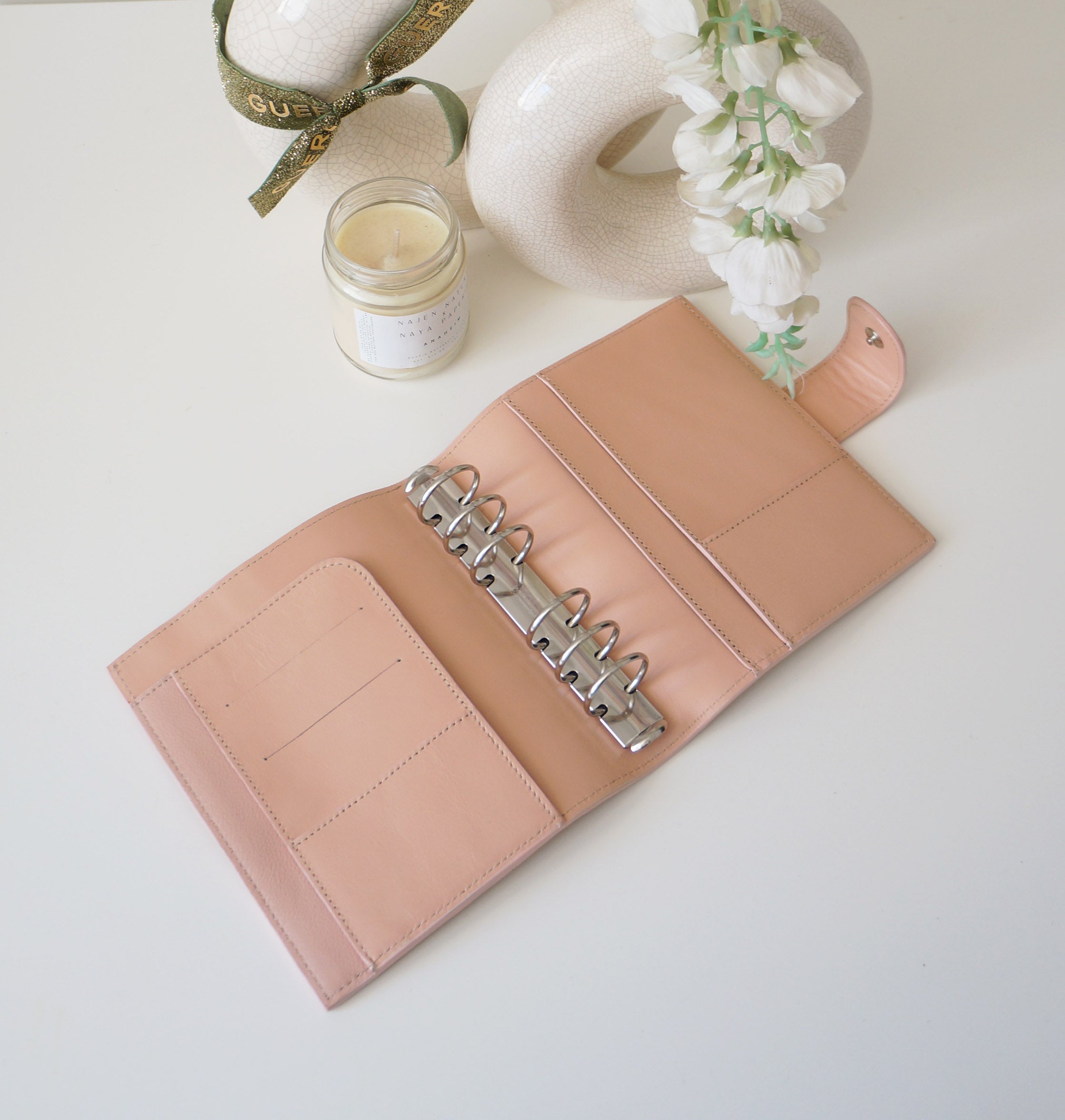 A6 Ring Binder - Velvet Peachy Pink/Melody