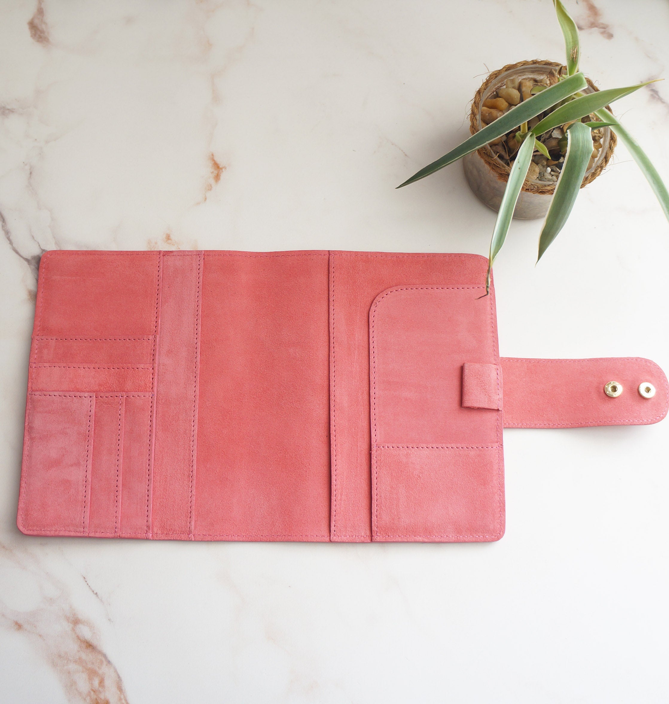 B6 Wide Journal Cover - Suede Flamingo