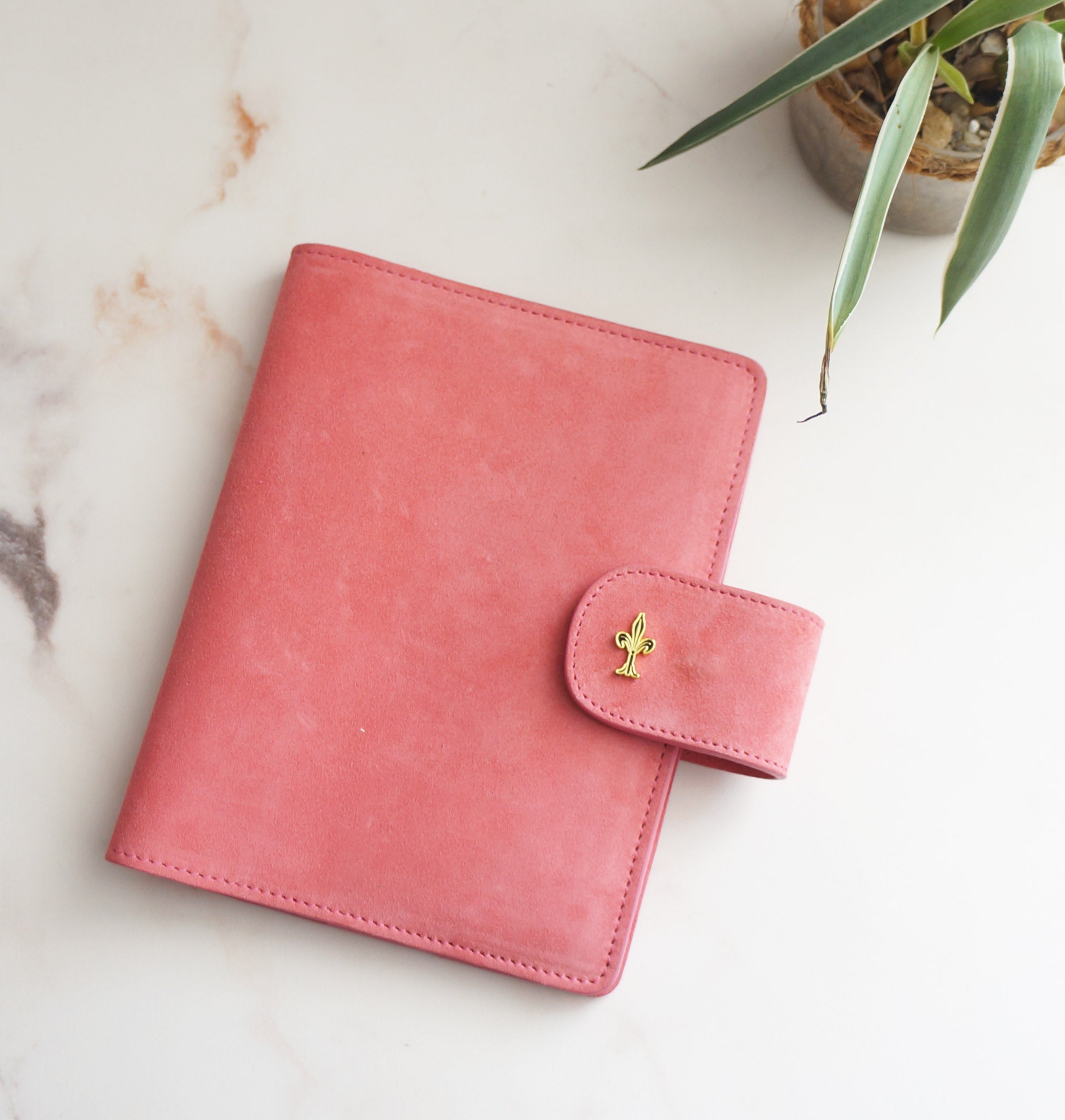 B6 Wide Journal Cover - Suede Flamingo