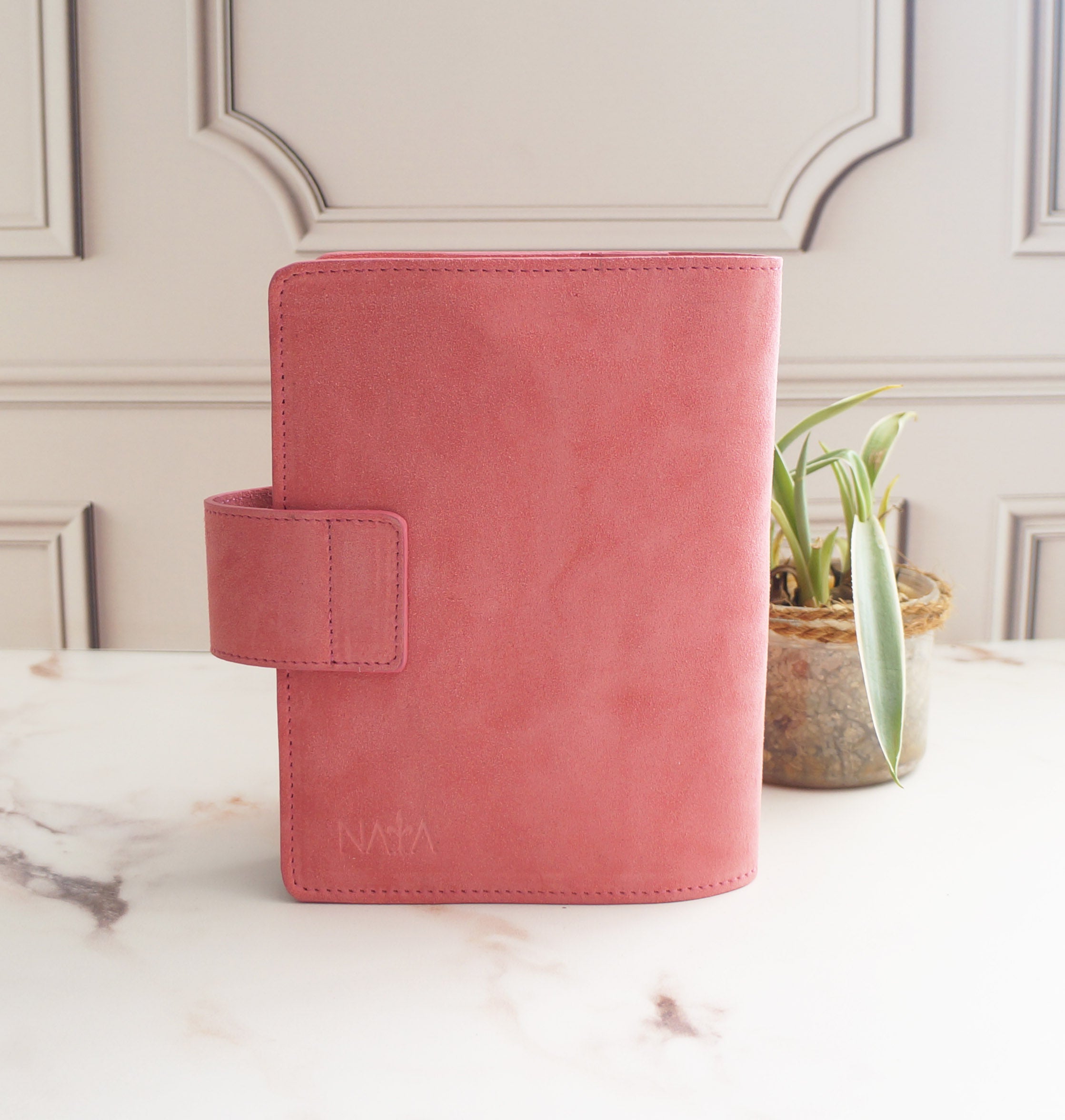 B6 Wide Journal Cover - Suede Flamingo