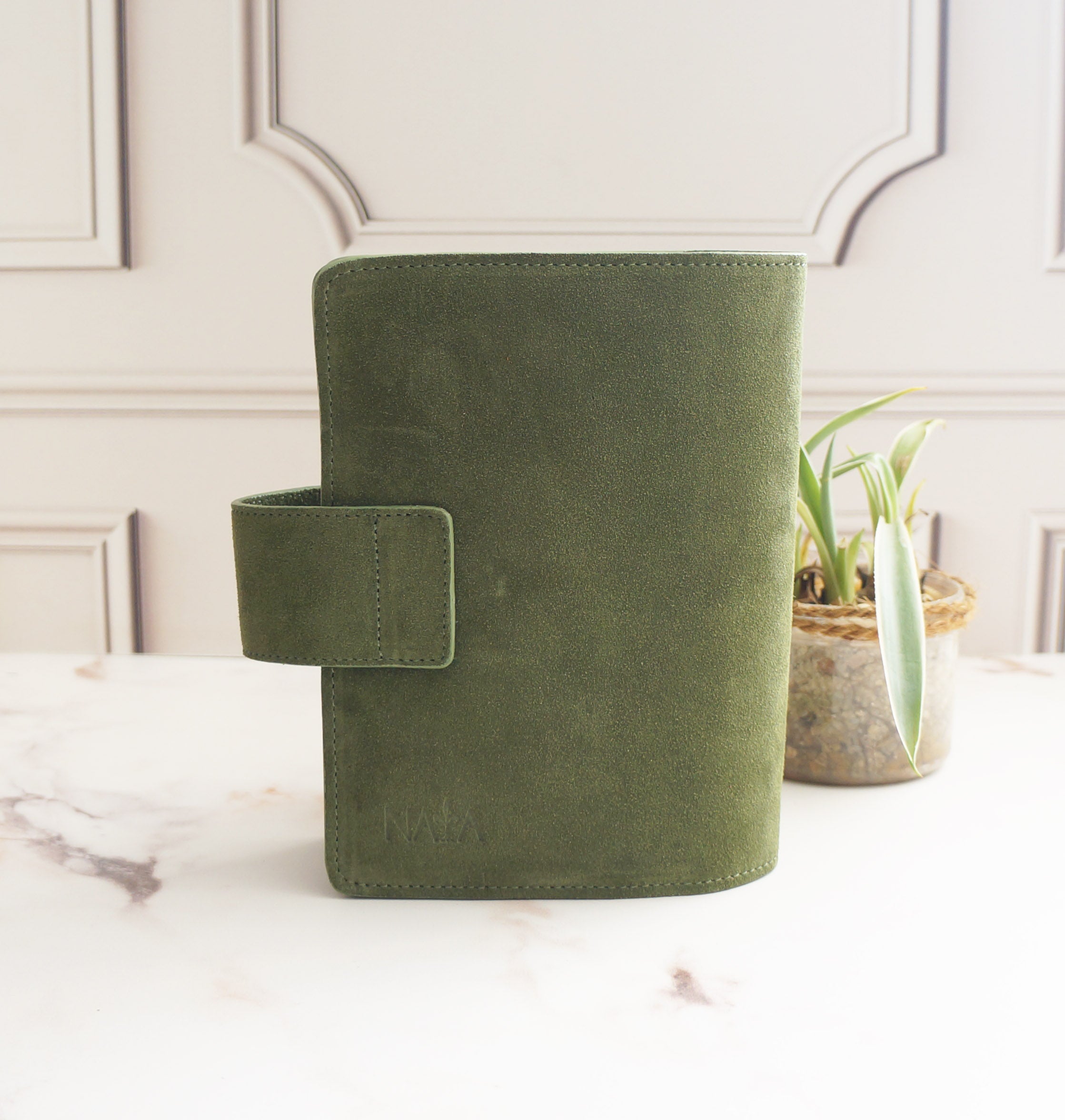 B6 Wide Journal Cover - Suede Matcha