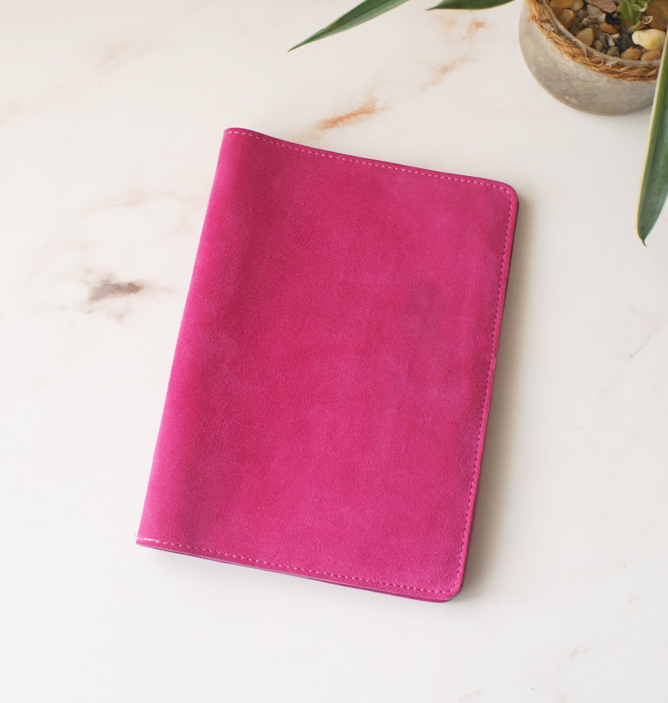 B6 Journal Cover - Suede Hibiscus