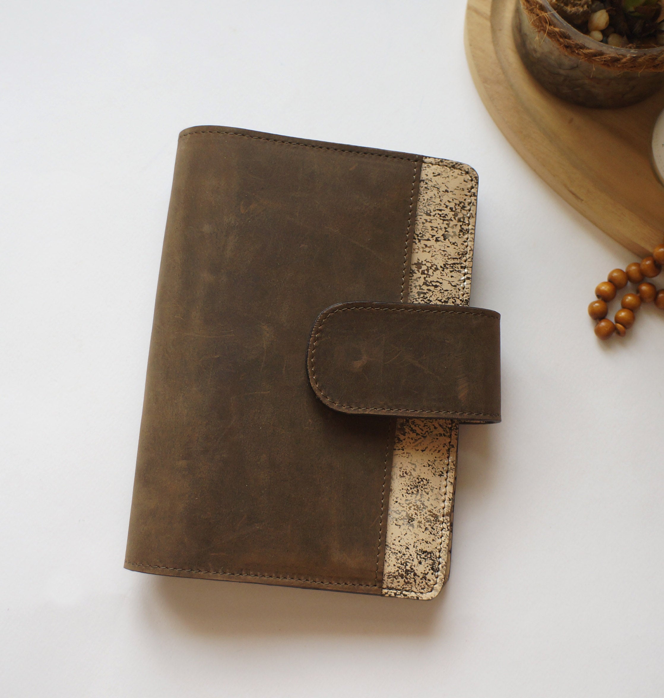 B6 Journal Cover - Teddy/Marble Splash