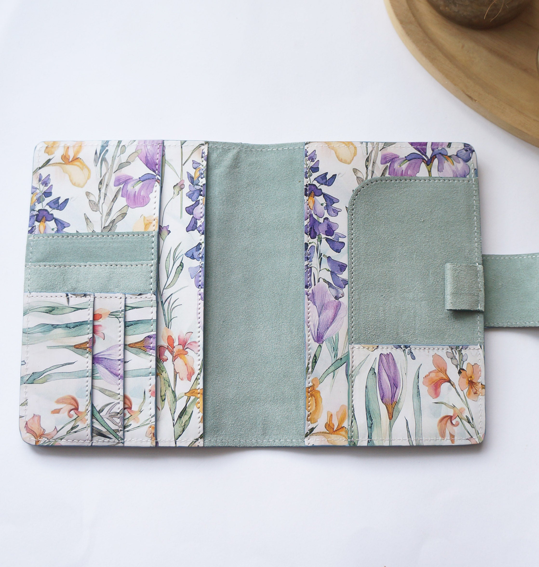 B6 Journal Cover - Wild Flower/Aquaverde