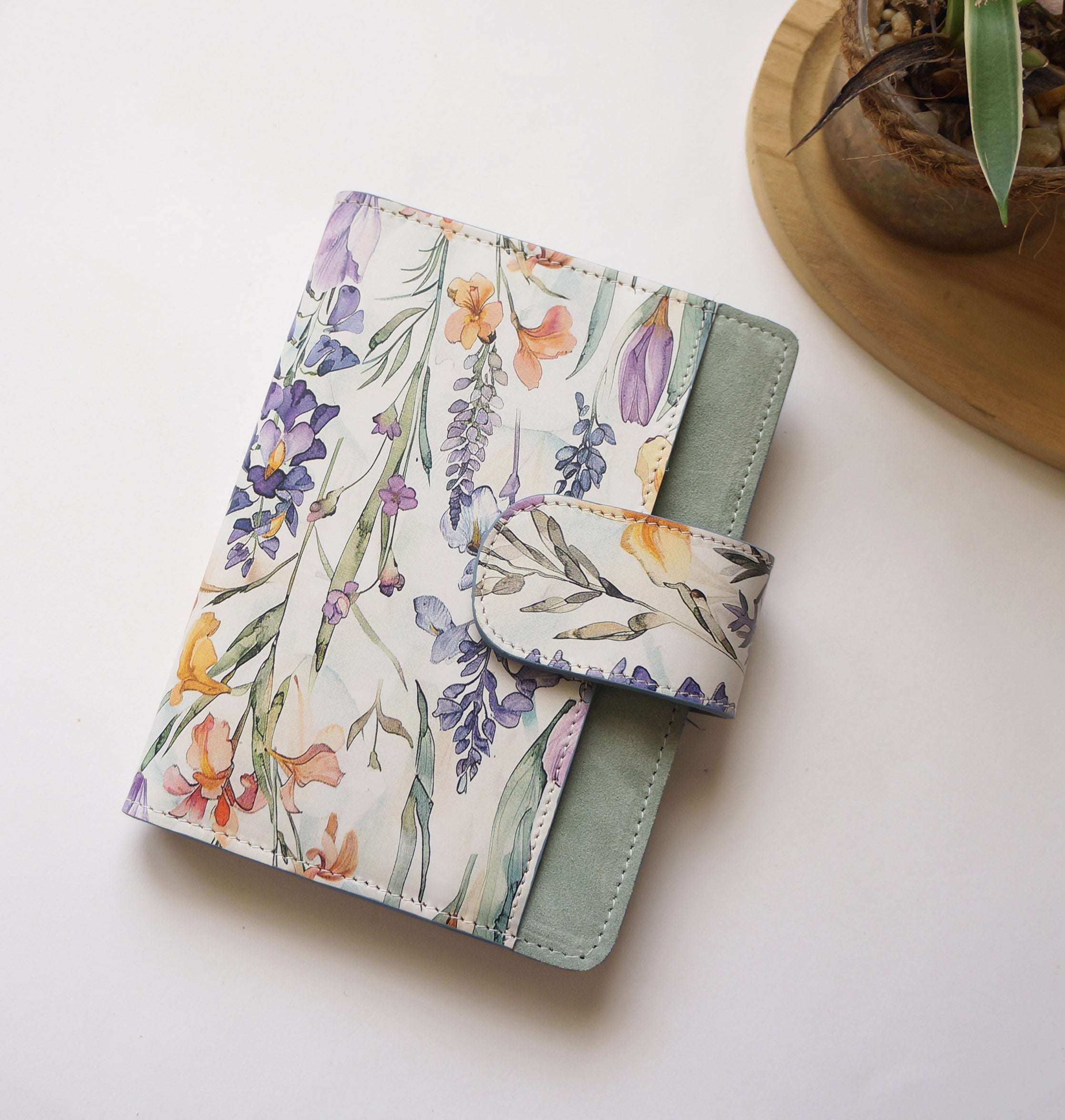 B6 Journal Cover - Wild Flower/Aquaverde
