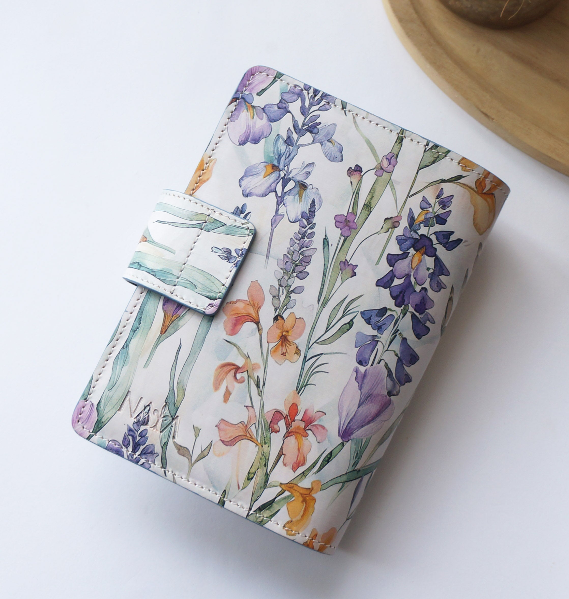 B6 Journal Cover - Wild Flower/Nubuck Green