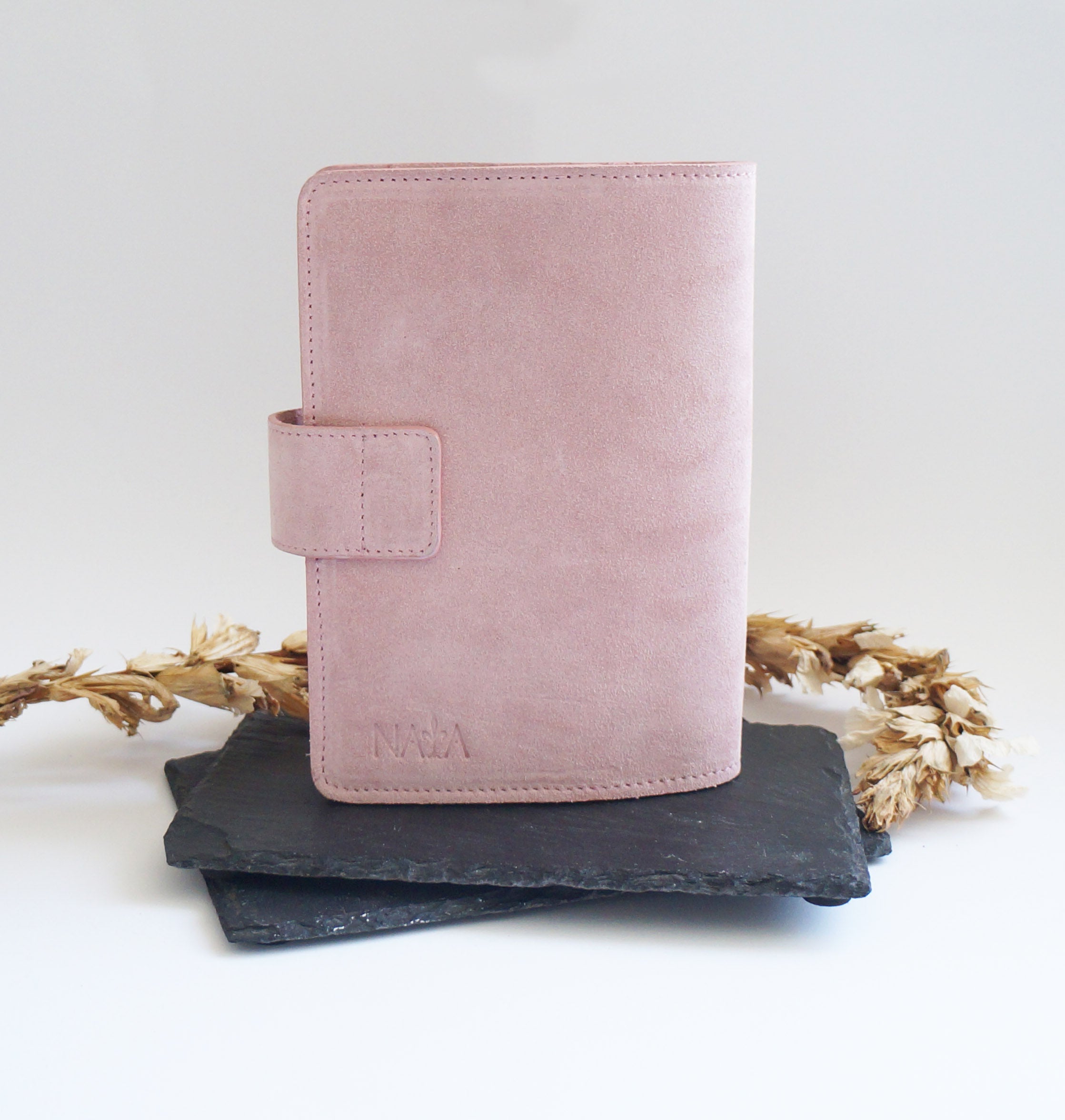 B6 Journal Cover - Light Pink Suede