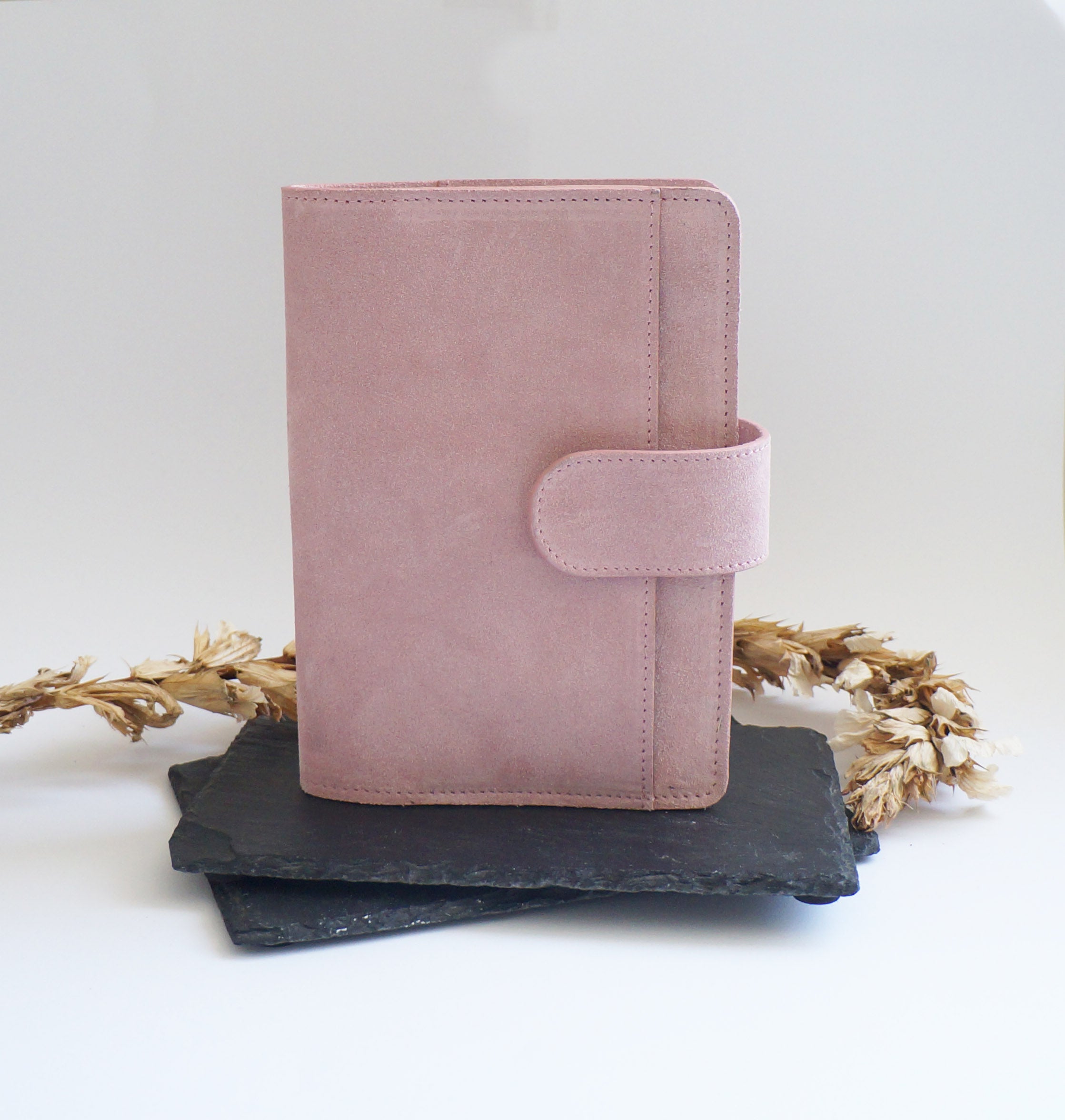 B6 Journal Cover - Light Pink Suede