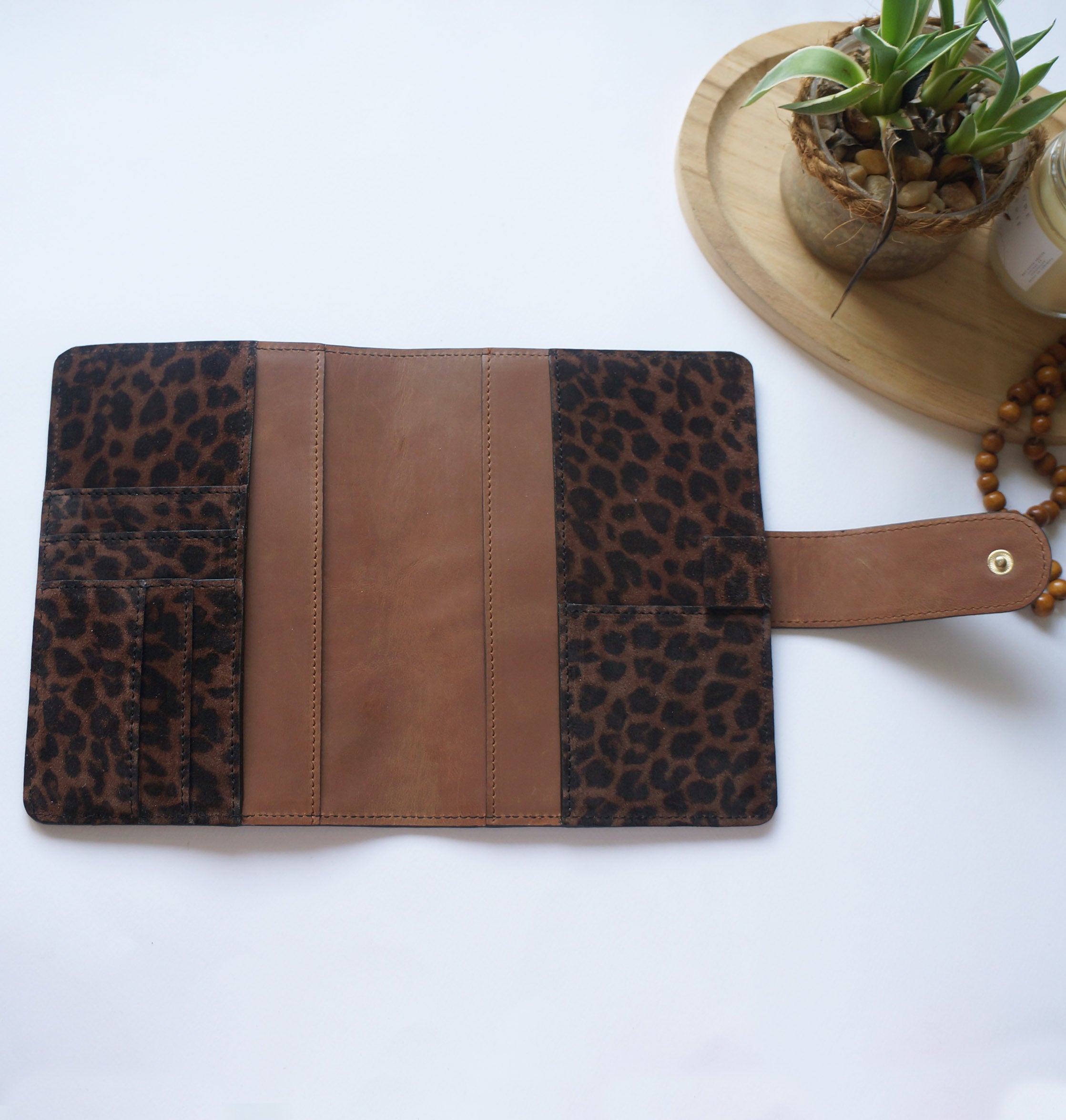 B6 Journal Cover - Dark Leopard/Cocoa Creme
