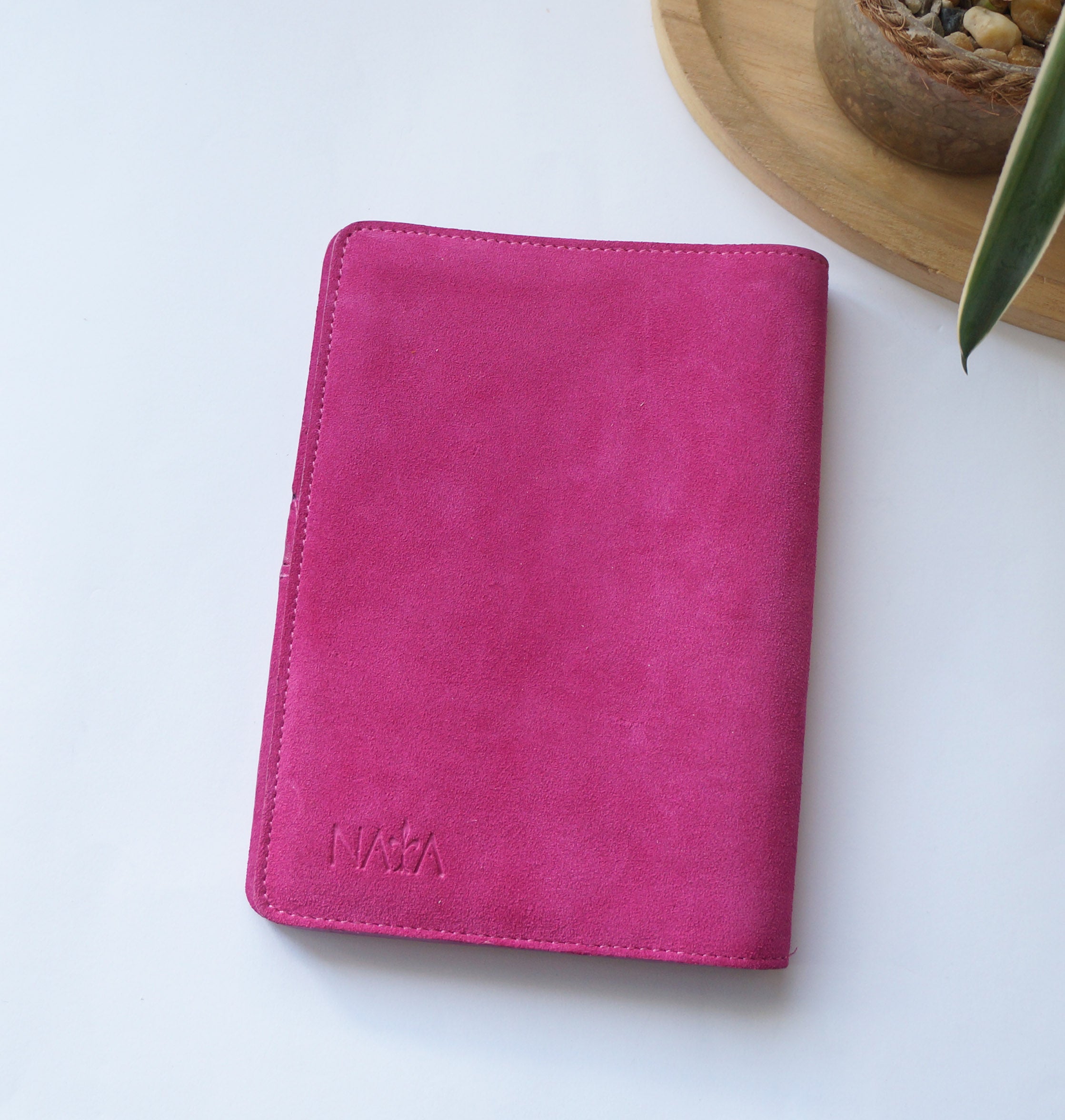 B6 Journal Cover - Suede Hibiscus
