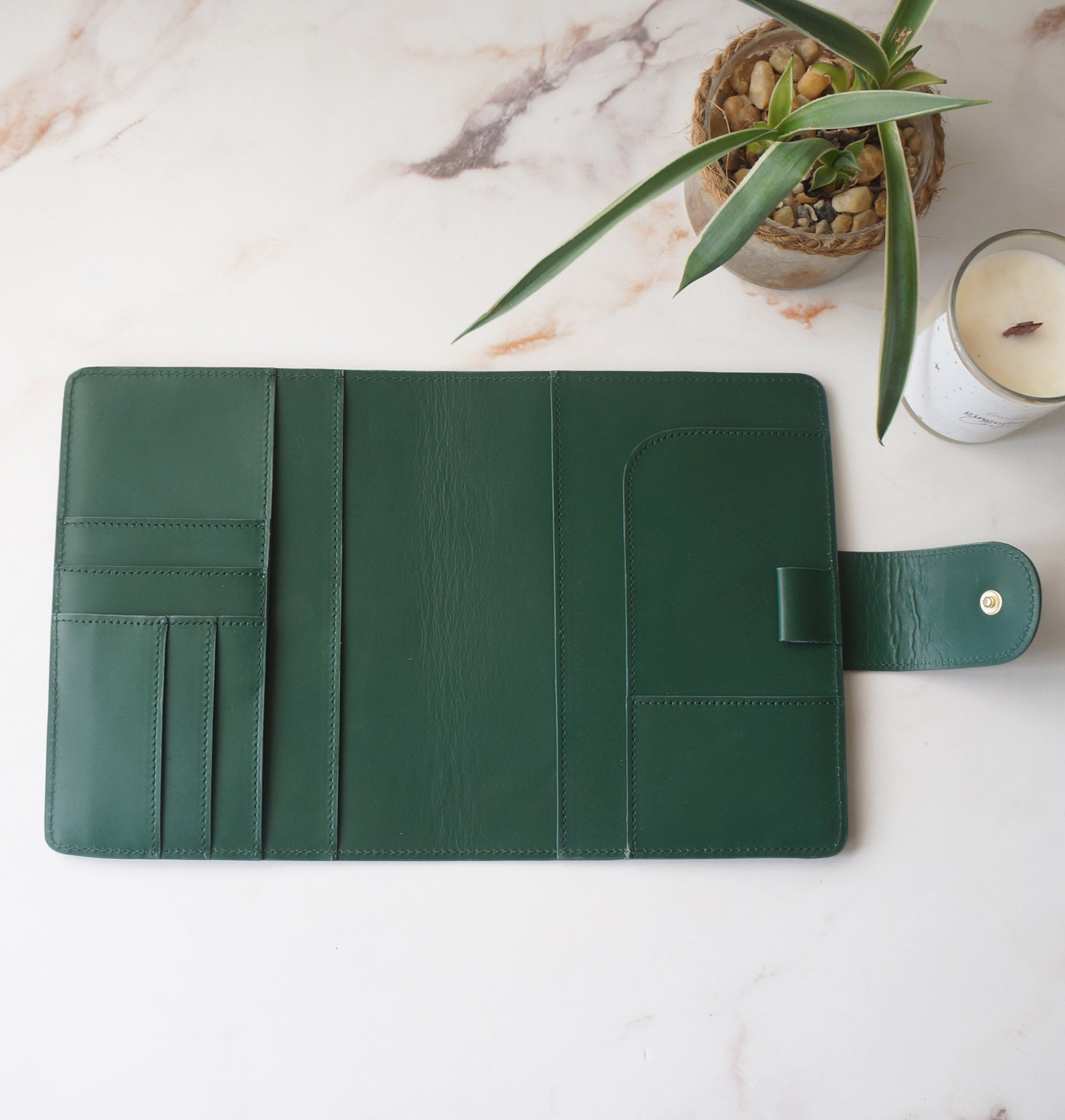 B6 Wide Journal Cover - Smooth Green
